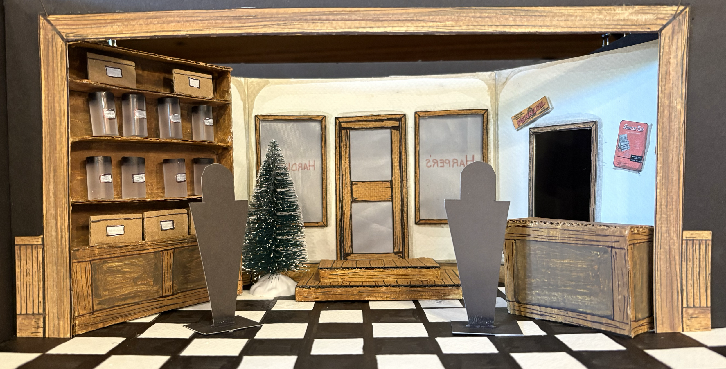 Scenic Model
+++
Winter Wonderettes
Directed & Designed By Nate Plummer
Choreography By Sarah Stehr
Costume Construction By: Cindy Fahser
Photos By: Frank Bartella