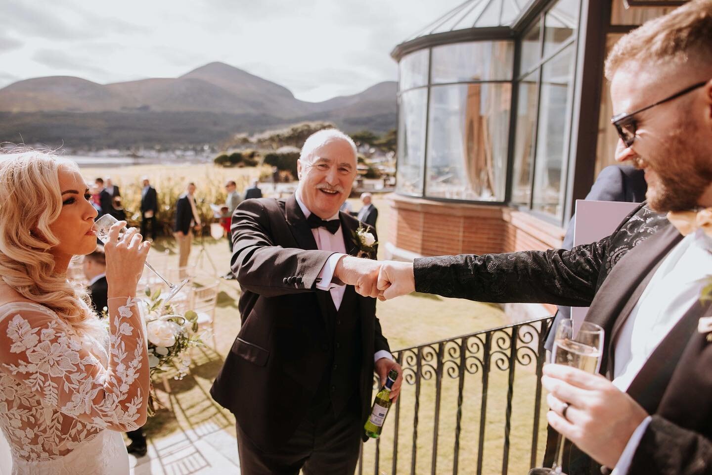 Bones for your new FIL #justmarried #northernirelandweddings #slievedonardresortandspa #mournes