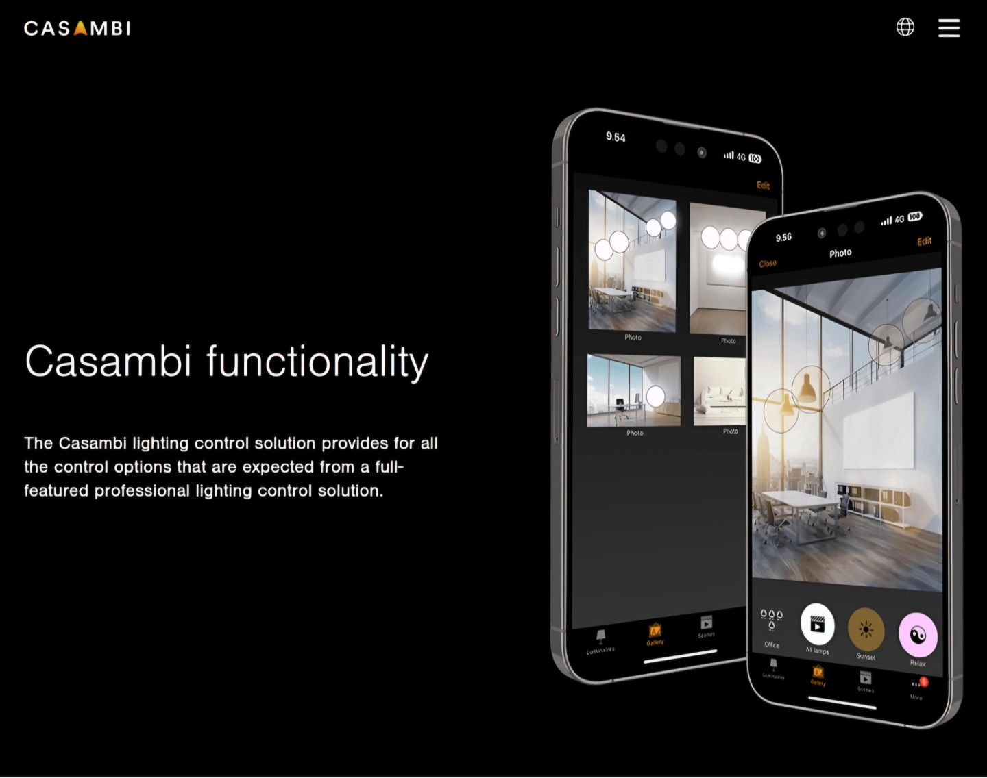 💡Casambi Lighting controls is a leader in flexible lighting controls solution. 

Less wiring. More control. 🤳

Free yourself from the limits imposed by legacy lighting control systems. Casambi&rsquo;s full-stack wireless lighting control solution o