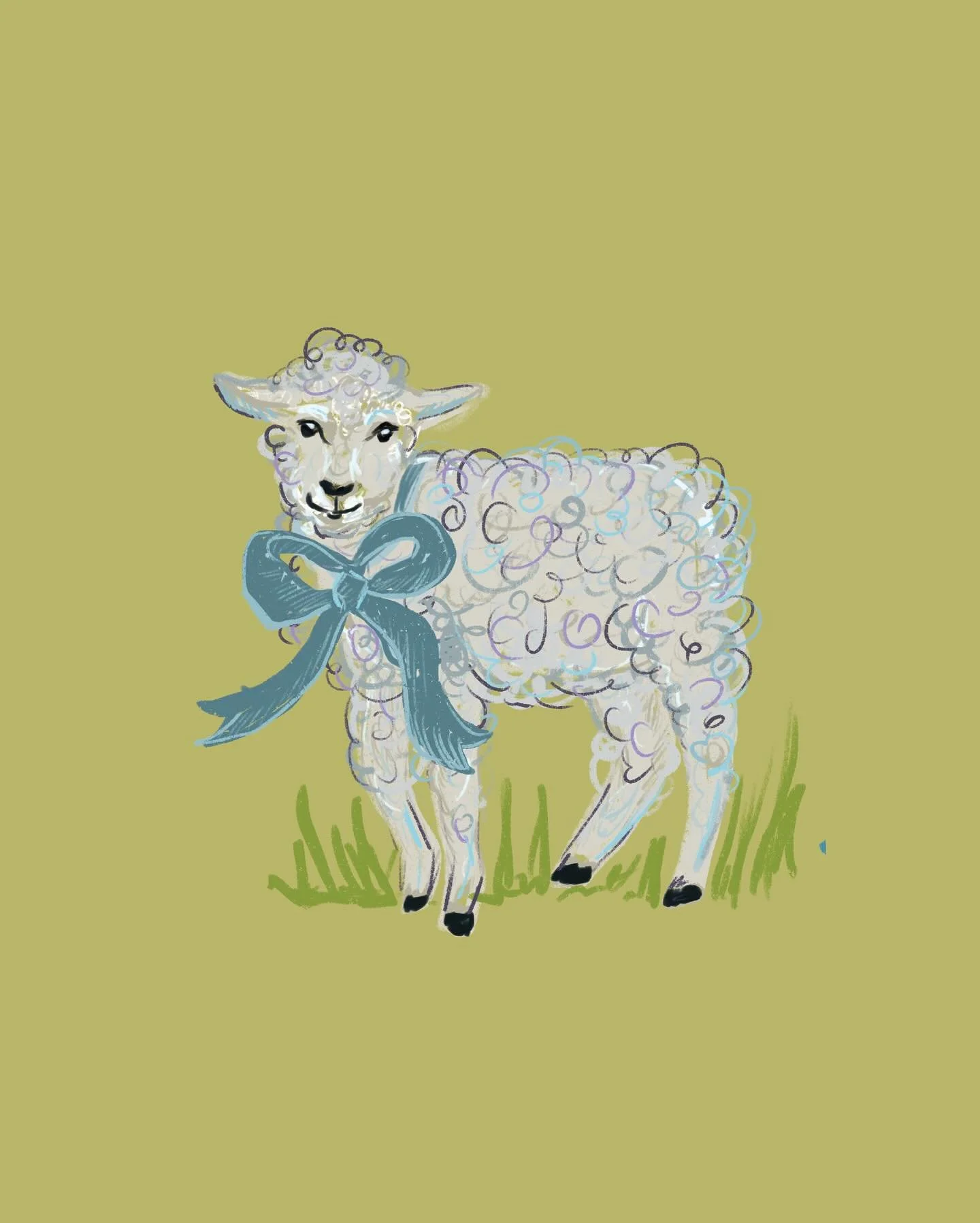 🐑little lamb - illustration for a sip &amp; see
