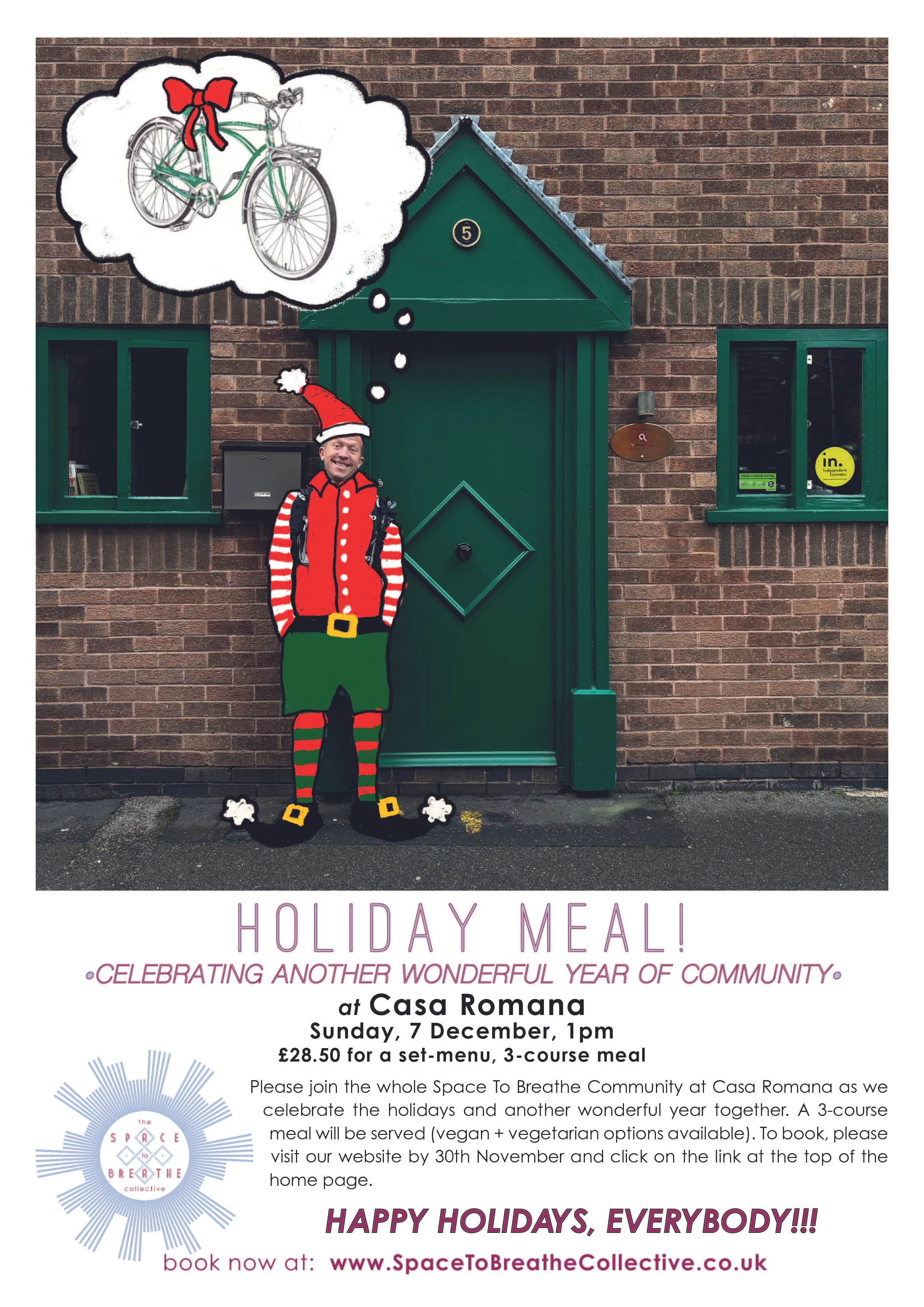 Sunday 7th December Holiday Meal at Casa Romana