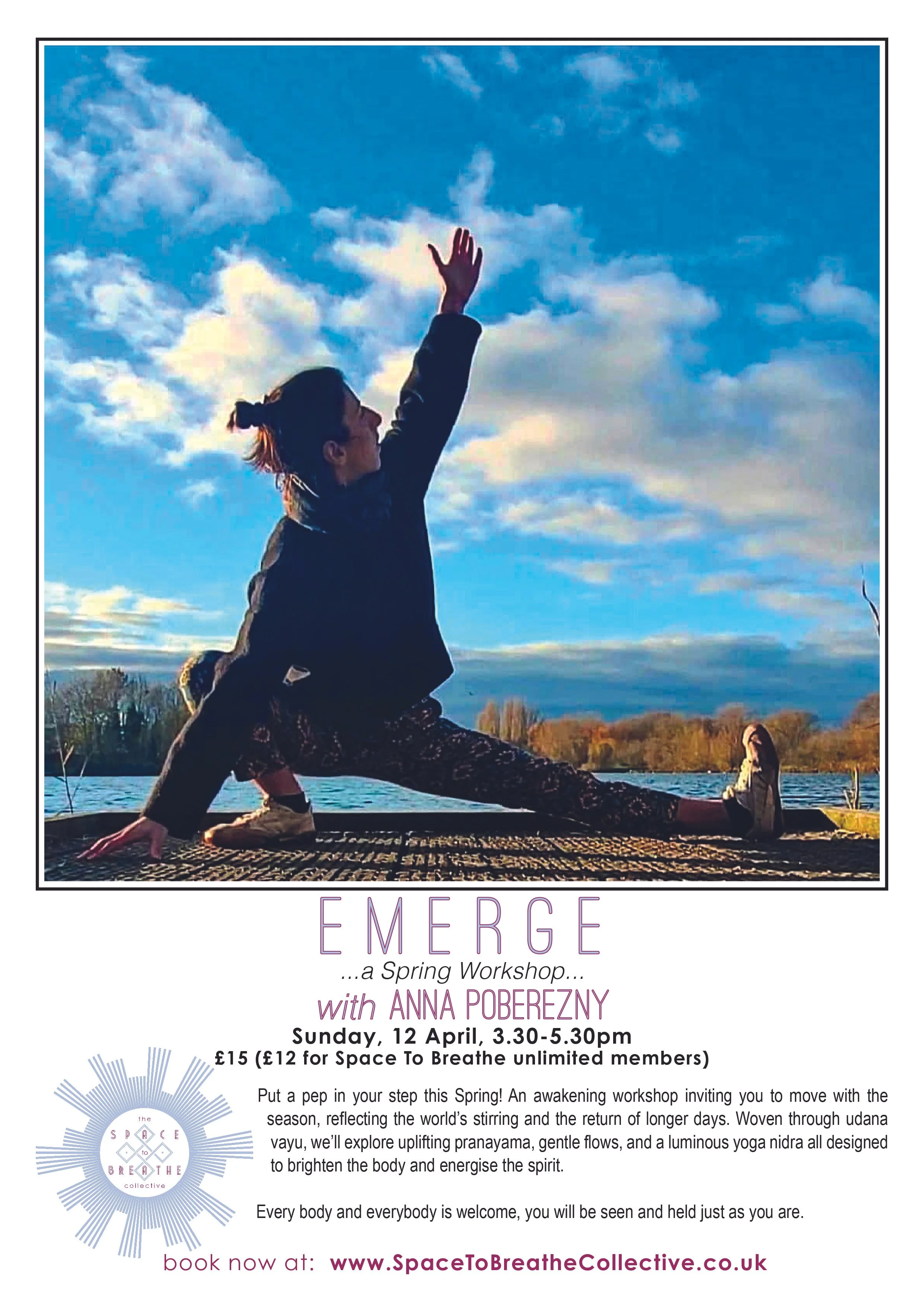 Sunday 12th April -Emerge with Anna