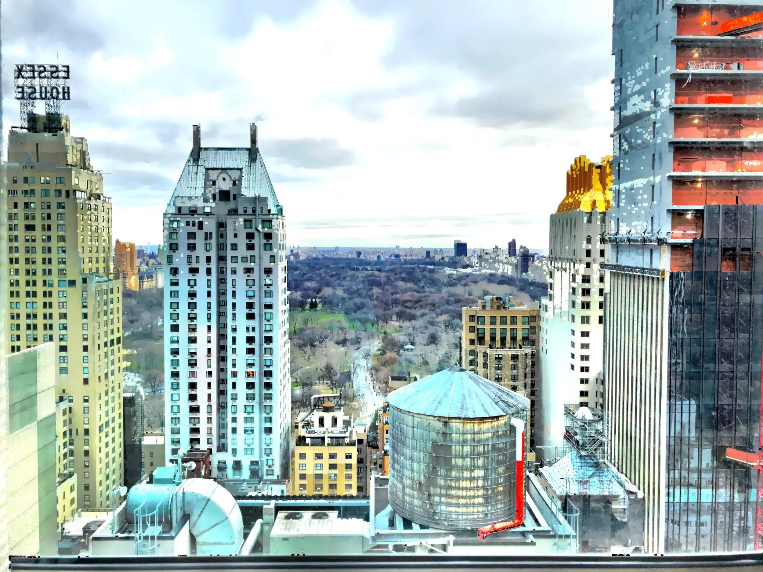 The Terrace view of buildings and Central Park - Midtown