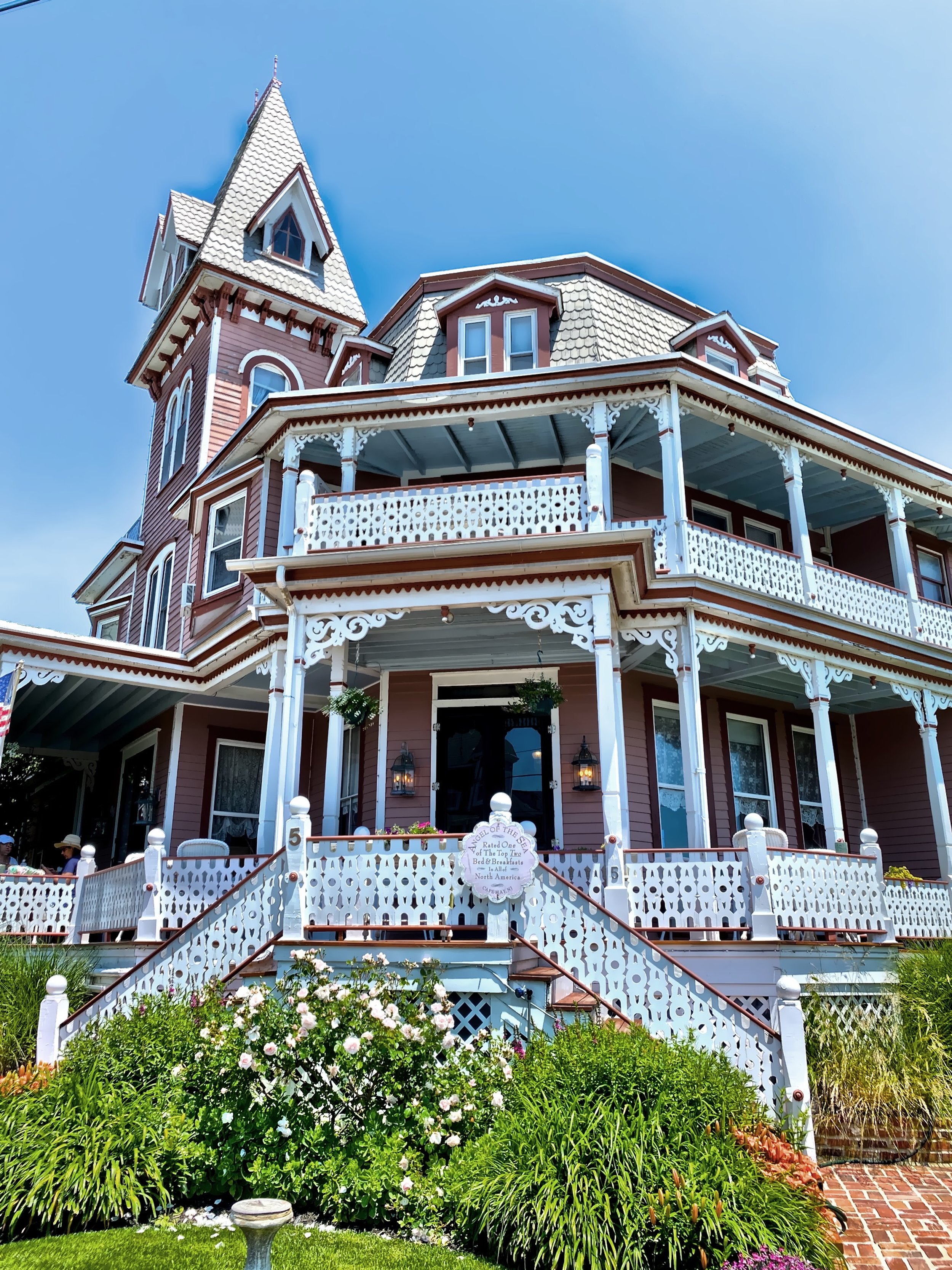  Angel of the Sea was a cottage built for William Weightman, built in 1850, on the site where the Post Office stands today.  In 1881, Mr. Weightman decided he wanted an ocean view and paid local farmers to move the house.  It was discovered that the 