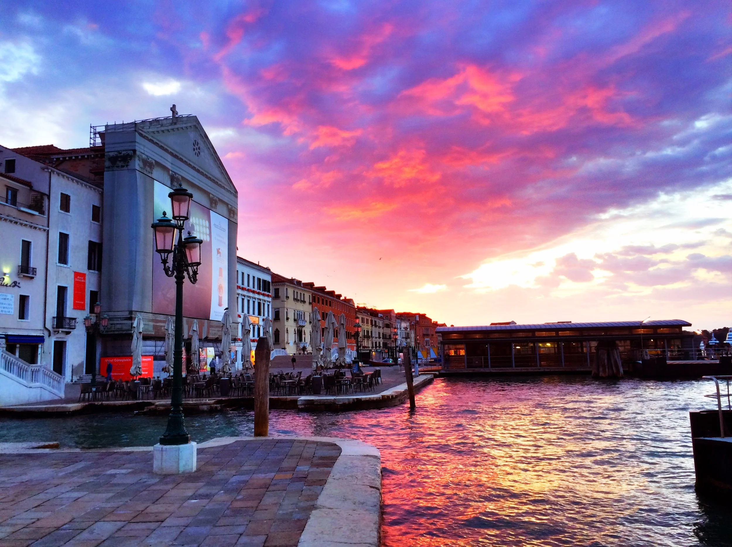  Colorful sunset skies over the Grand Canal 