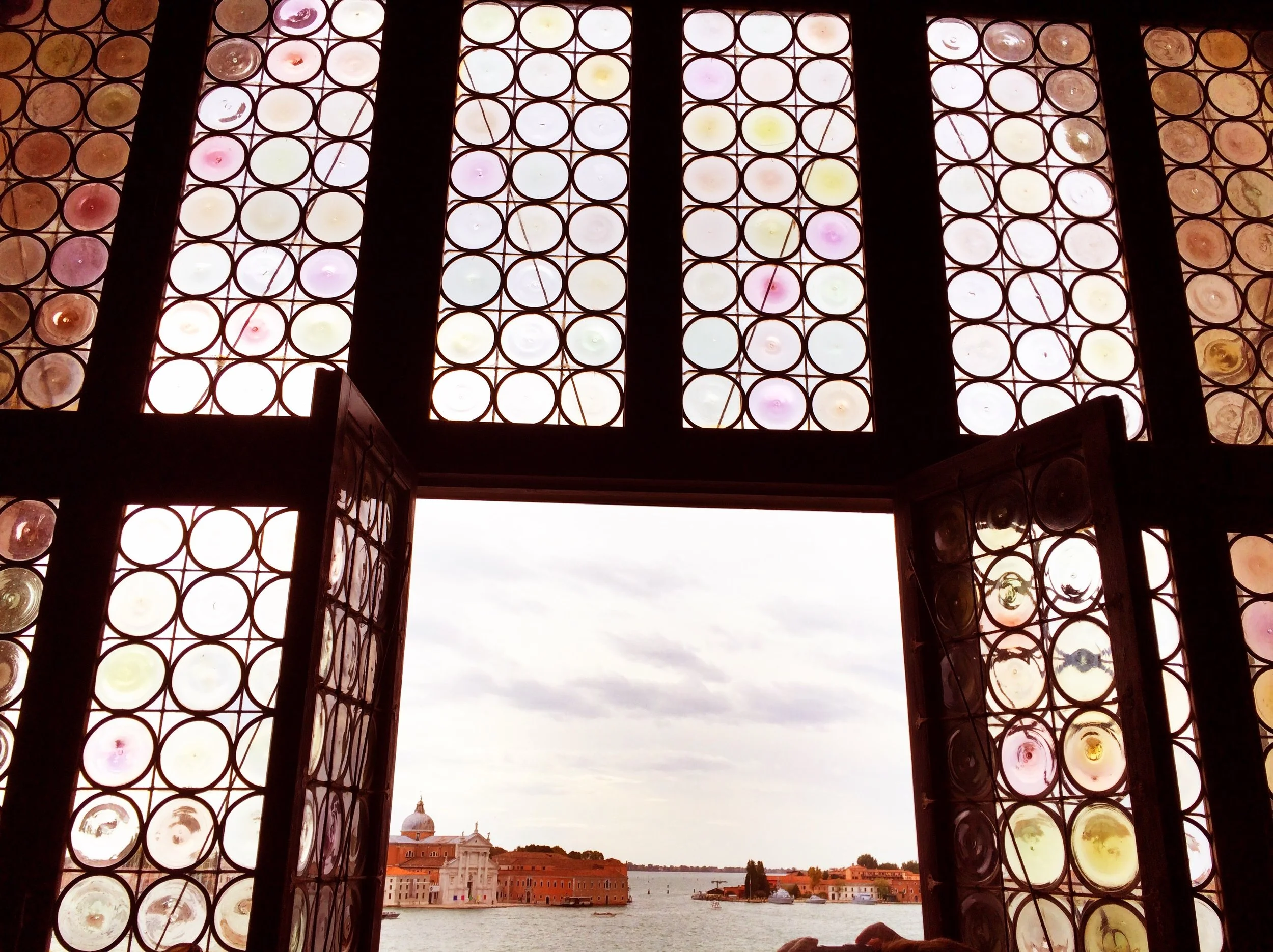  Looking out onto the Grand Canal through a Doge Palace window 