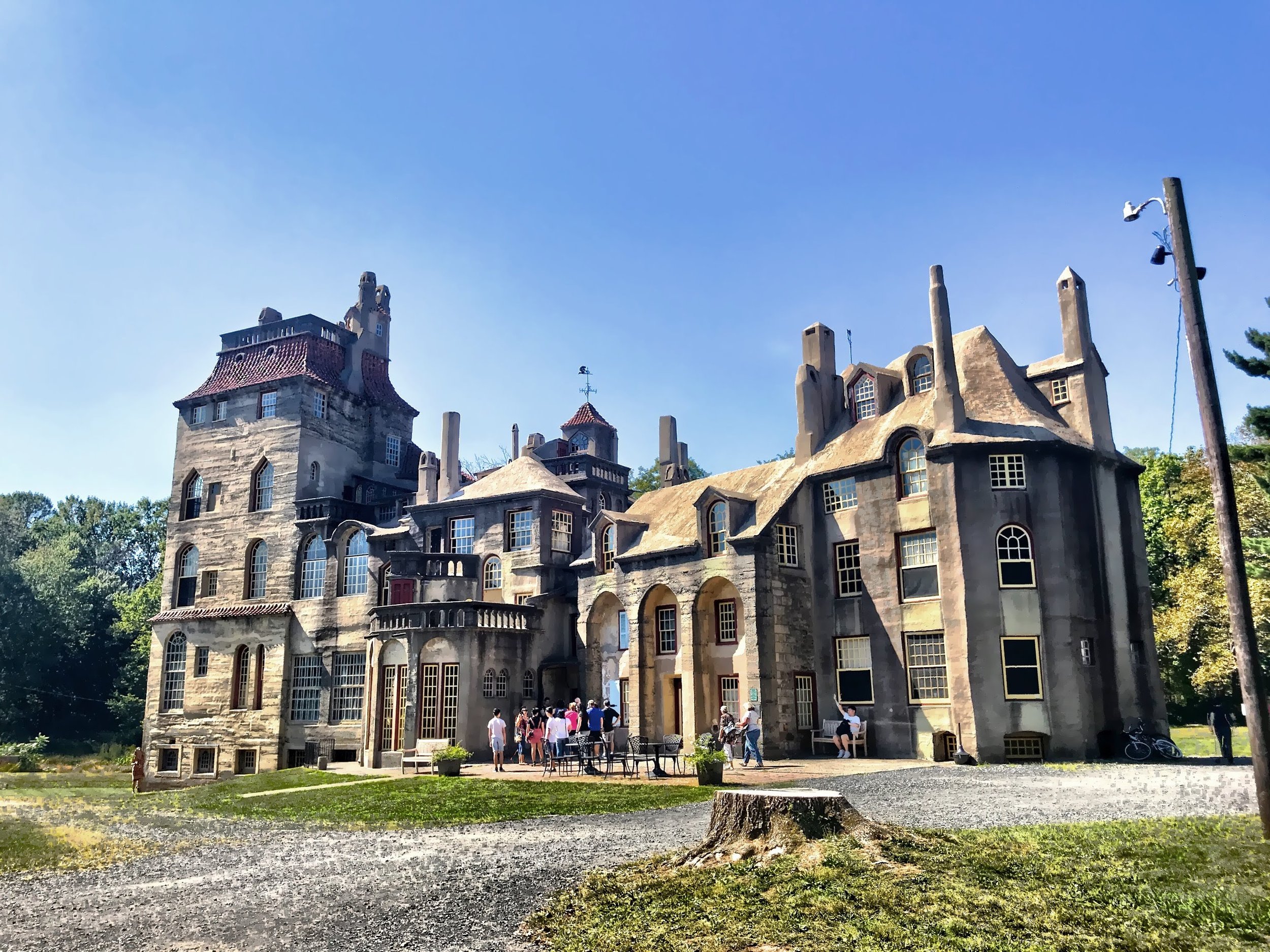  The central portion of the castle is the original farmhouse that was on the property.  The laborers had encased it in cement.  