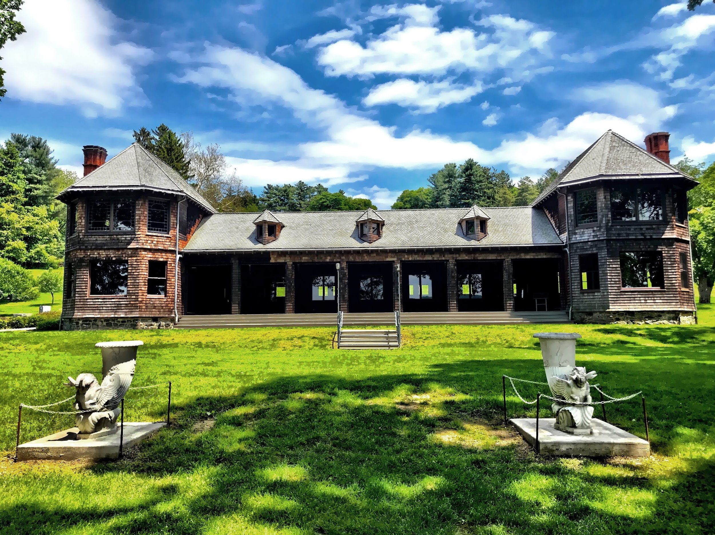  Helen Gould built this bowling pavilion and recreation center in 1894, to add to the already luxurious lifestyle and to host occasional community events. 