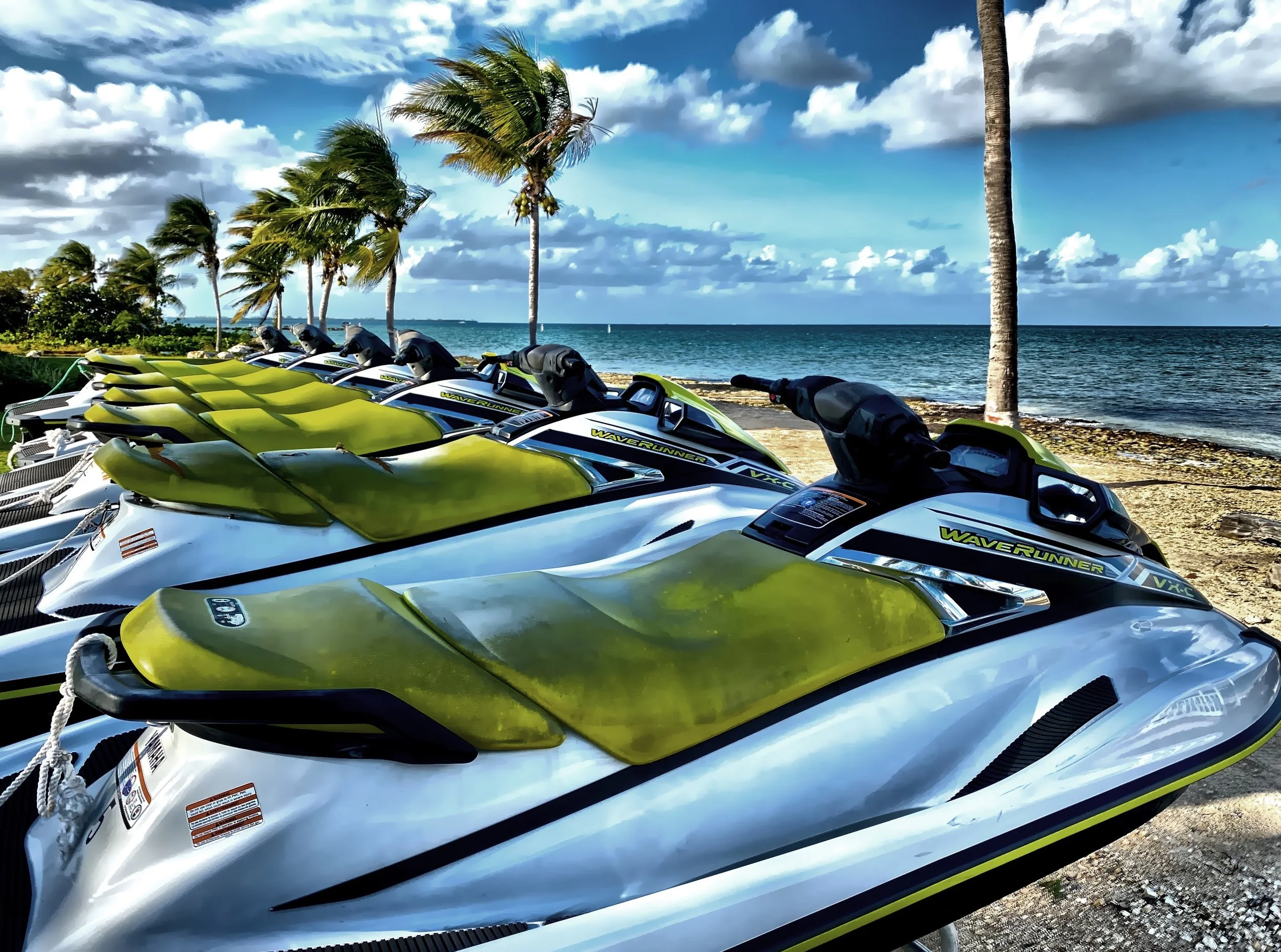  Jet skies on the beach 