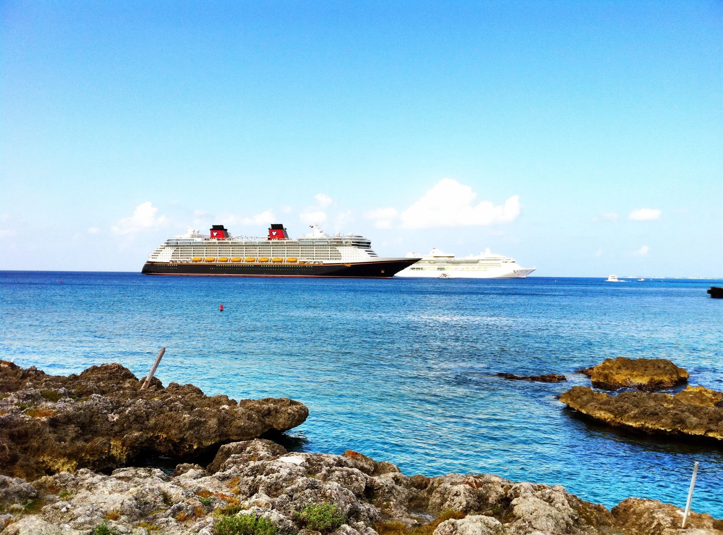  A cruise ship on the horizon 