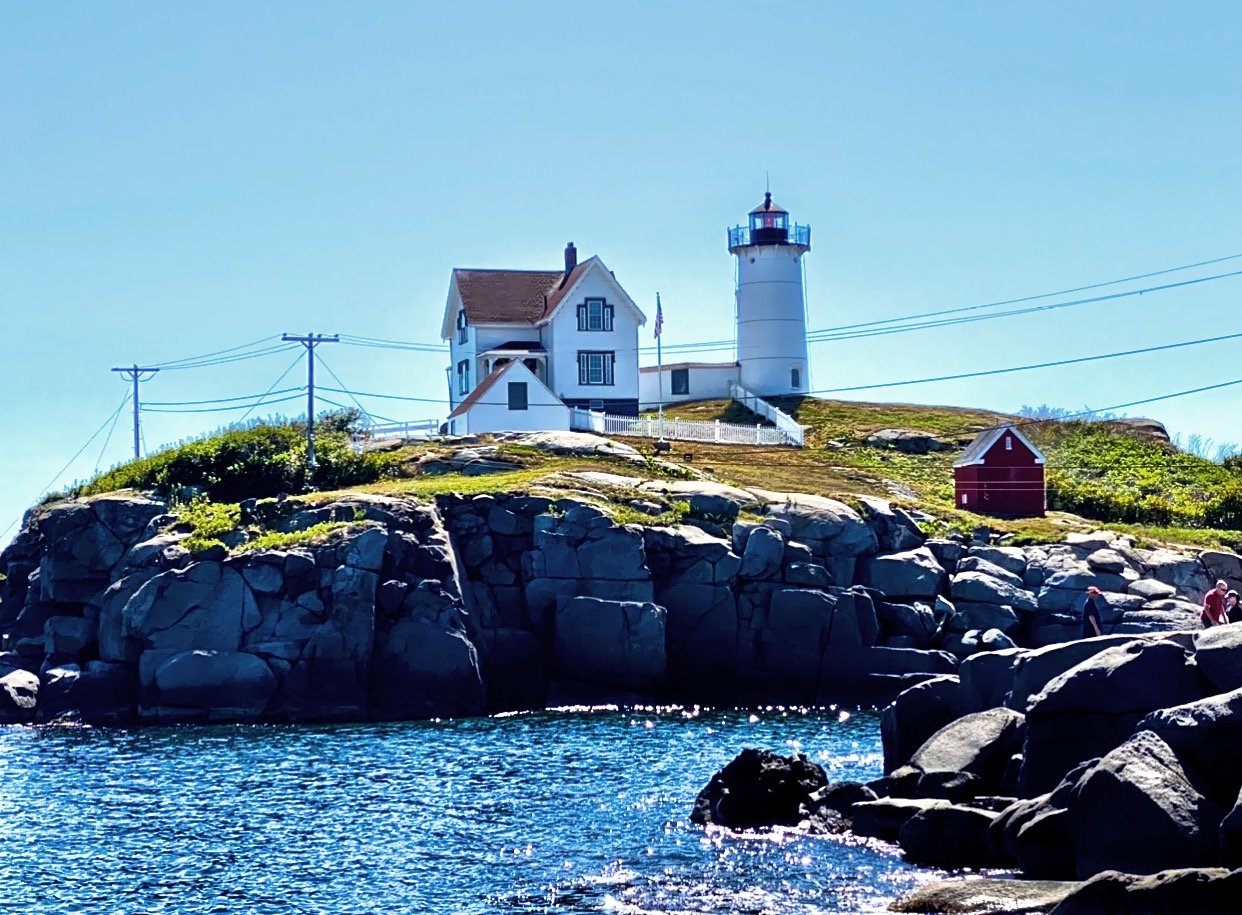  This is Goat Island Light on an island viewable from Cape Porpoise.  The lighthouse was established in the 1800’s and is currently still active. 