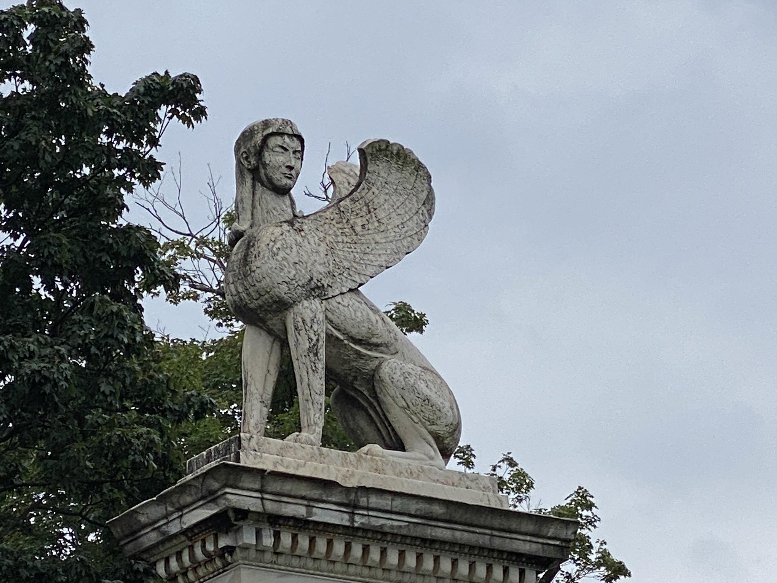  The detail of the right sphinx 