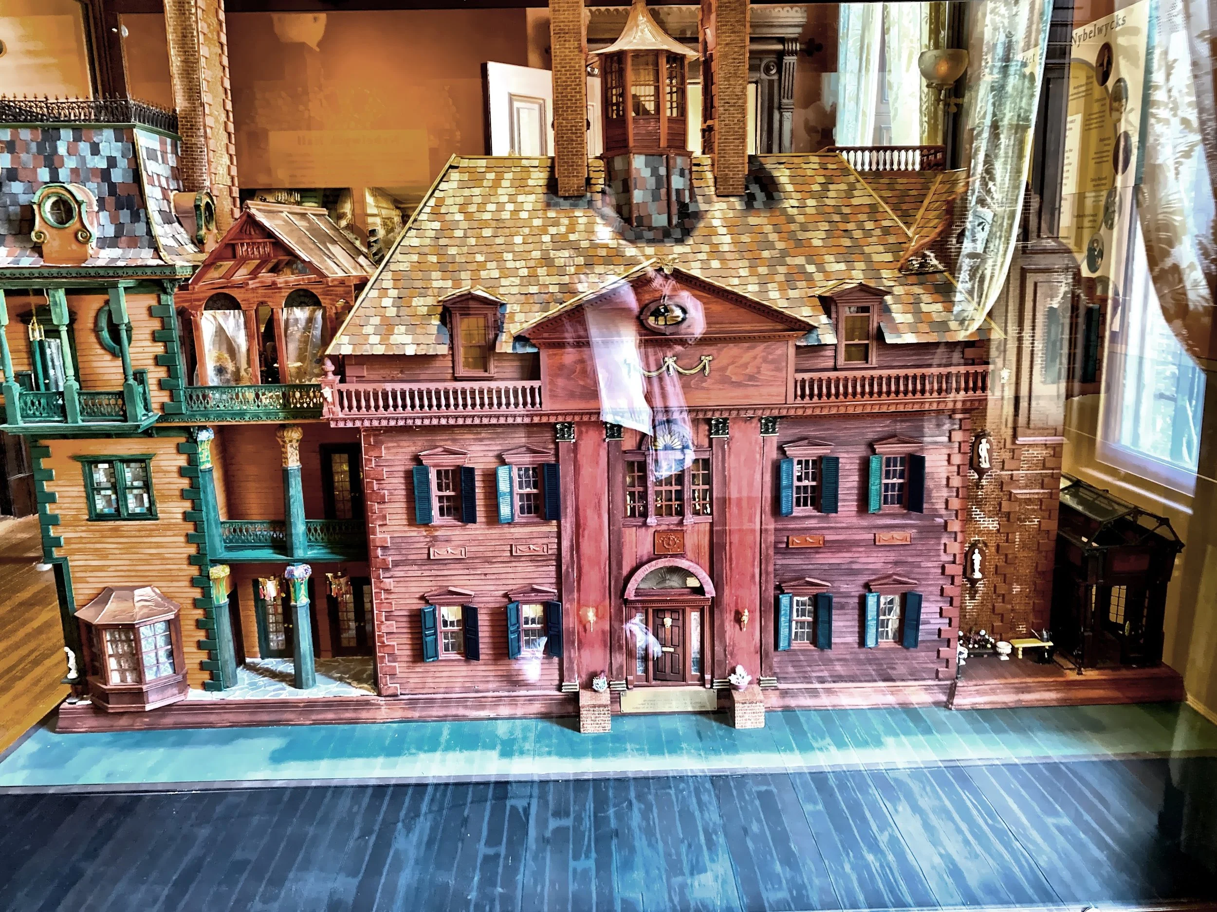  The former billiards room now contains the 19th century styled dollhouse, Nybelwych Hall.  Created by dollhouse enthusiast Mark O’Bank, it is considered unique for its design and many details. 