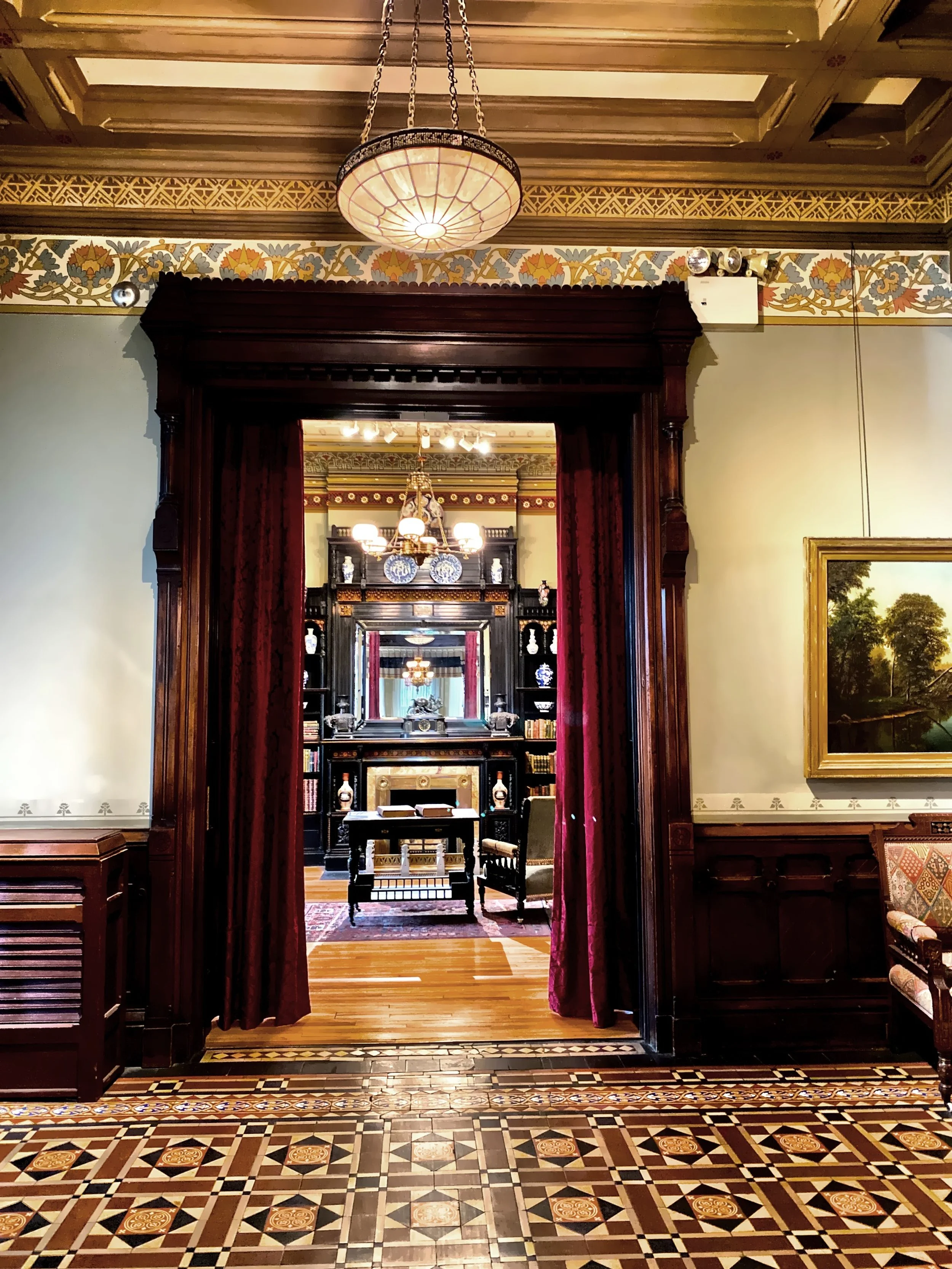  Looking into the Library from the Great Hall 