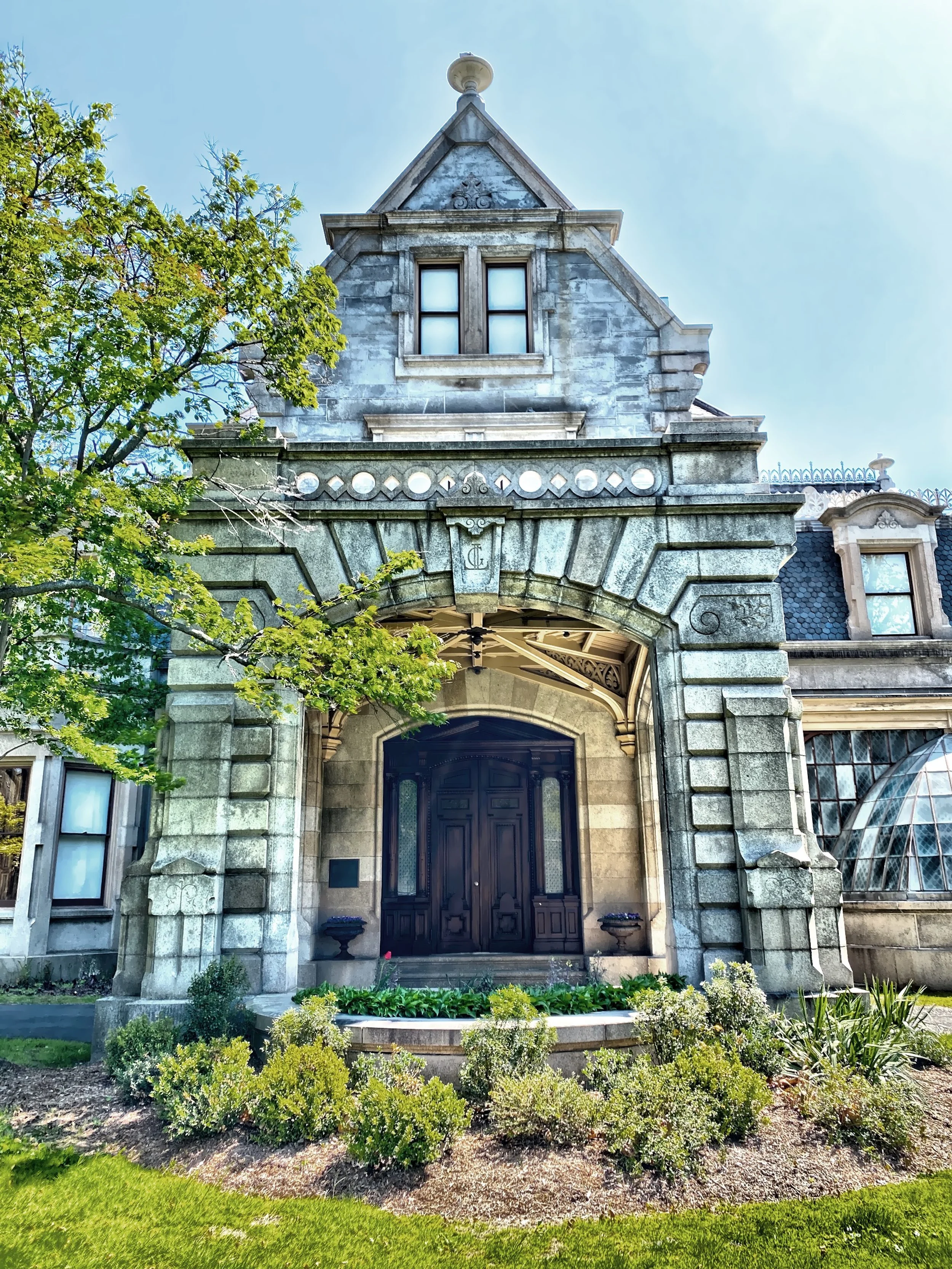  This is a shot of the front entrance through the porte-cochere 