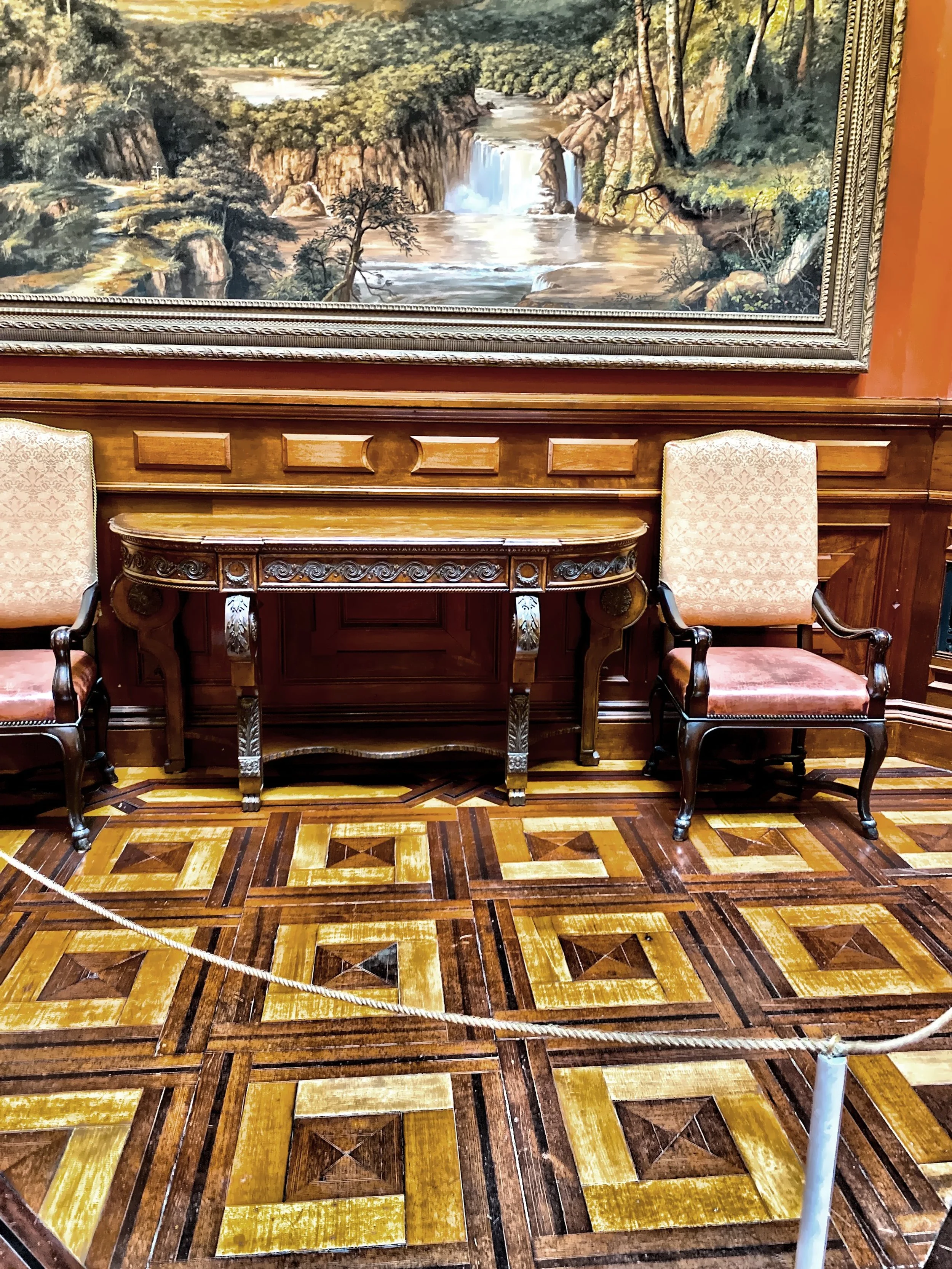 The parquet floor in the Rotunda is actually set in sand, this was to allow for settling and movement. 