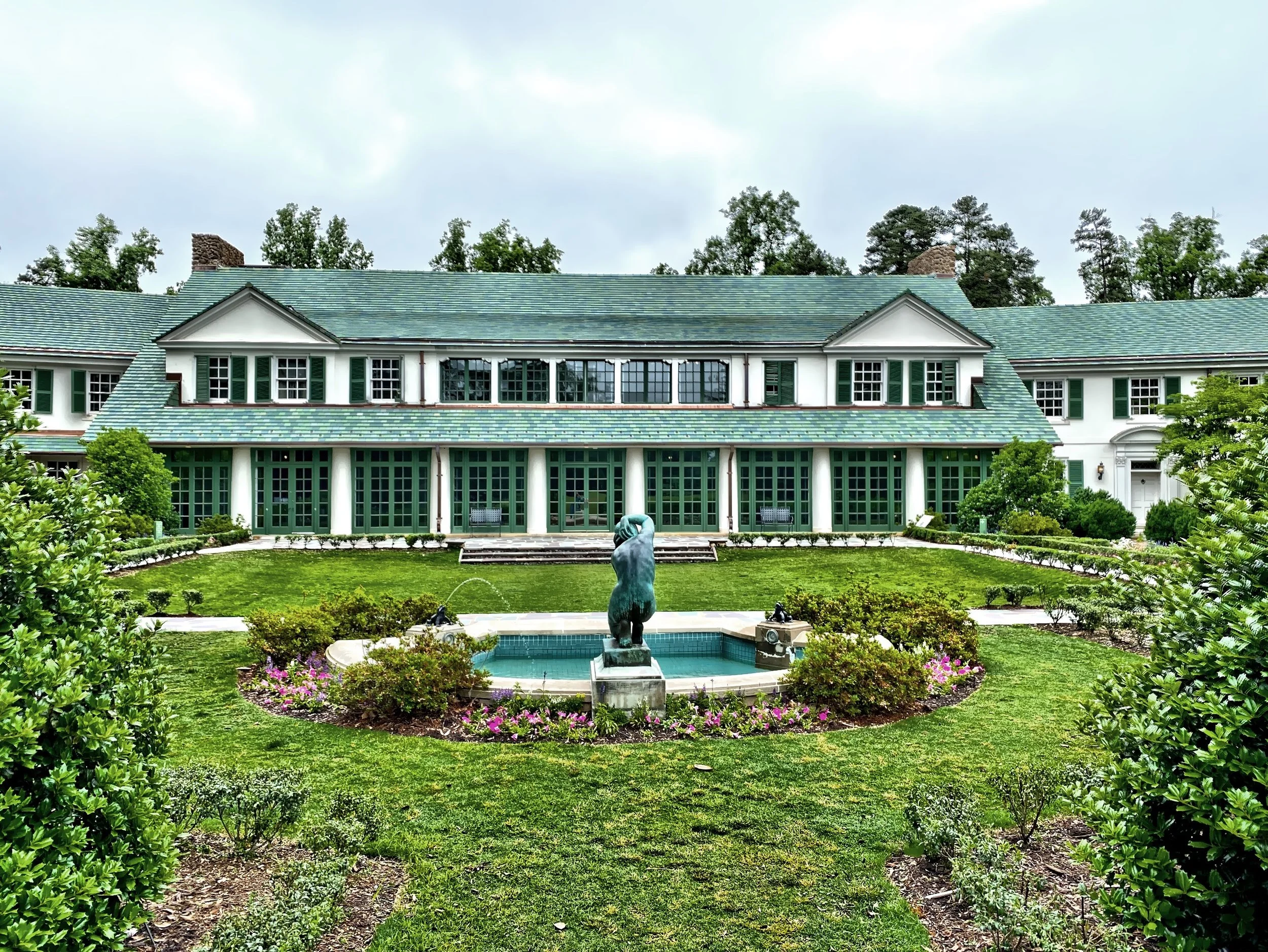  The front facade of Reynolda, the 1917 home of Katharine and R.J. Reynolds. 