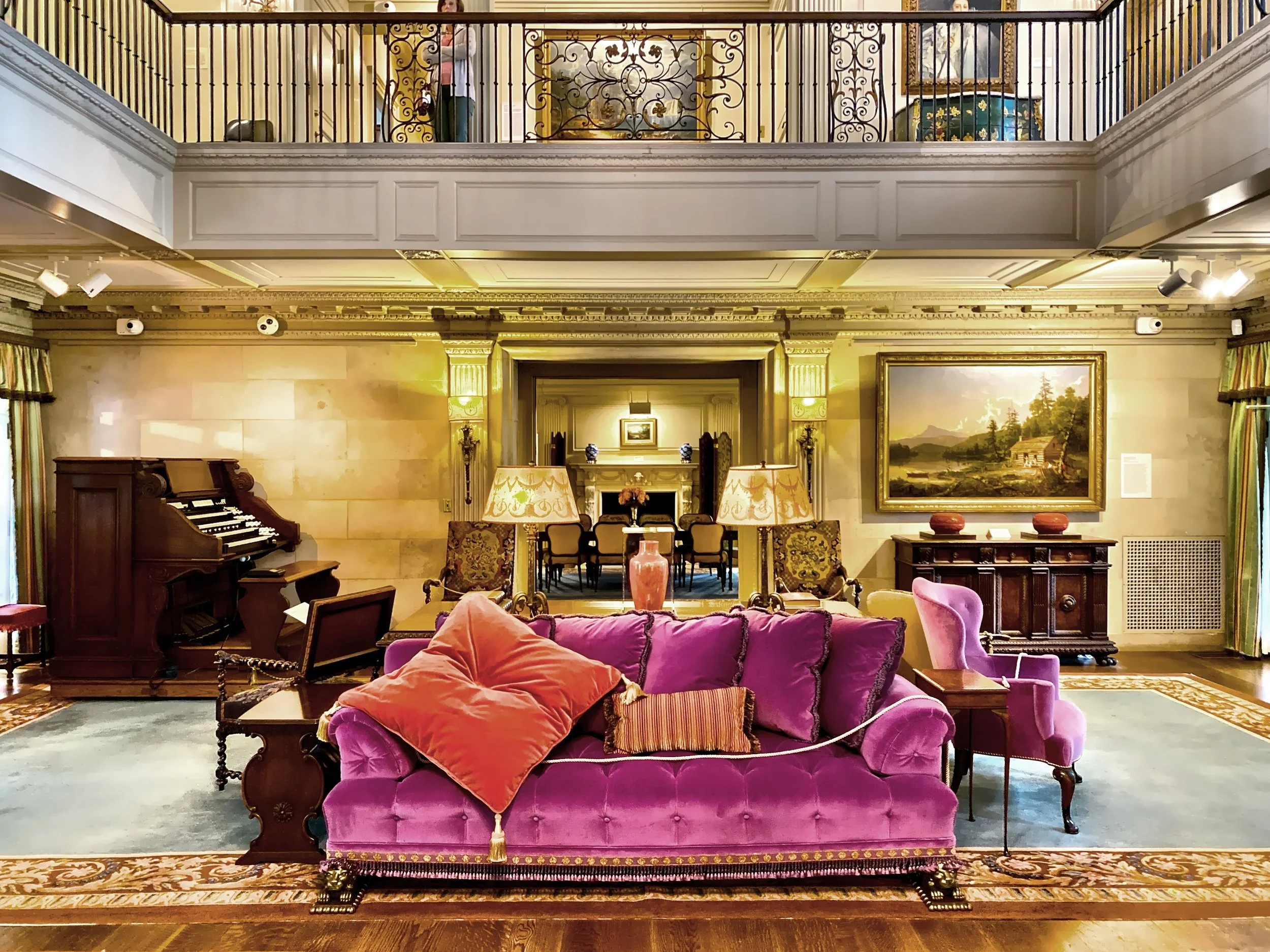  The two-story reception hall 