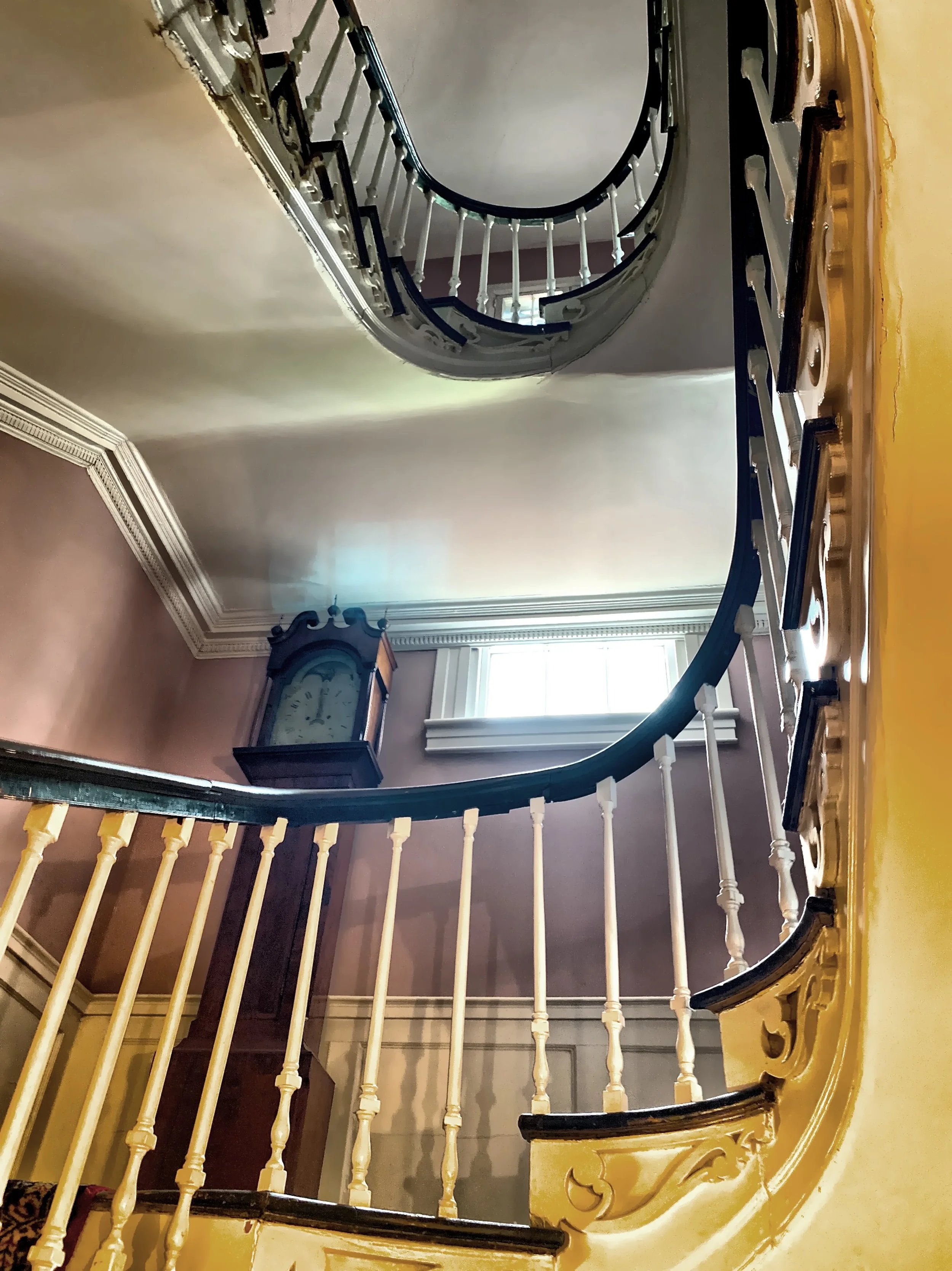  The beautiful free-standing spiral staircase from the first to the third floor  