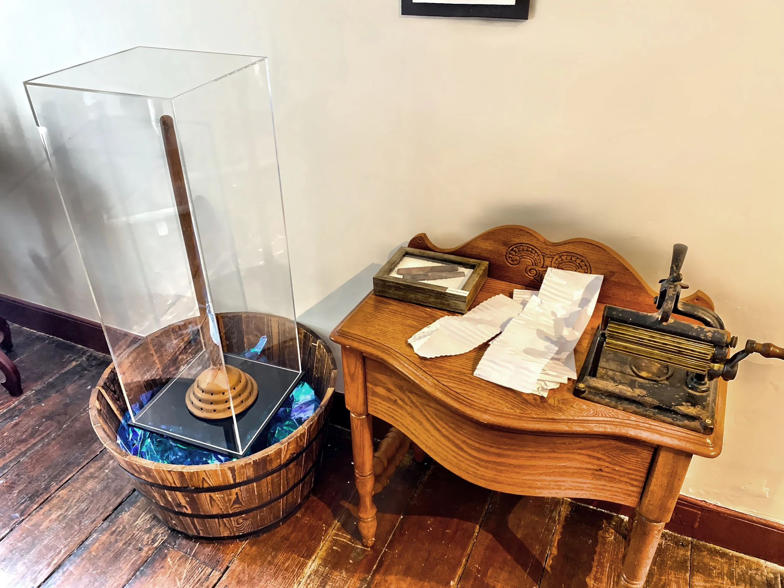  An exhibit of some of the tools used at the house 