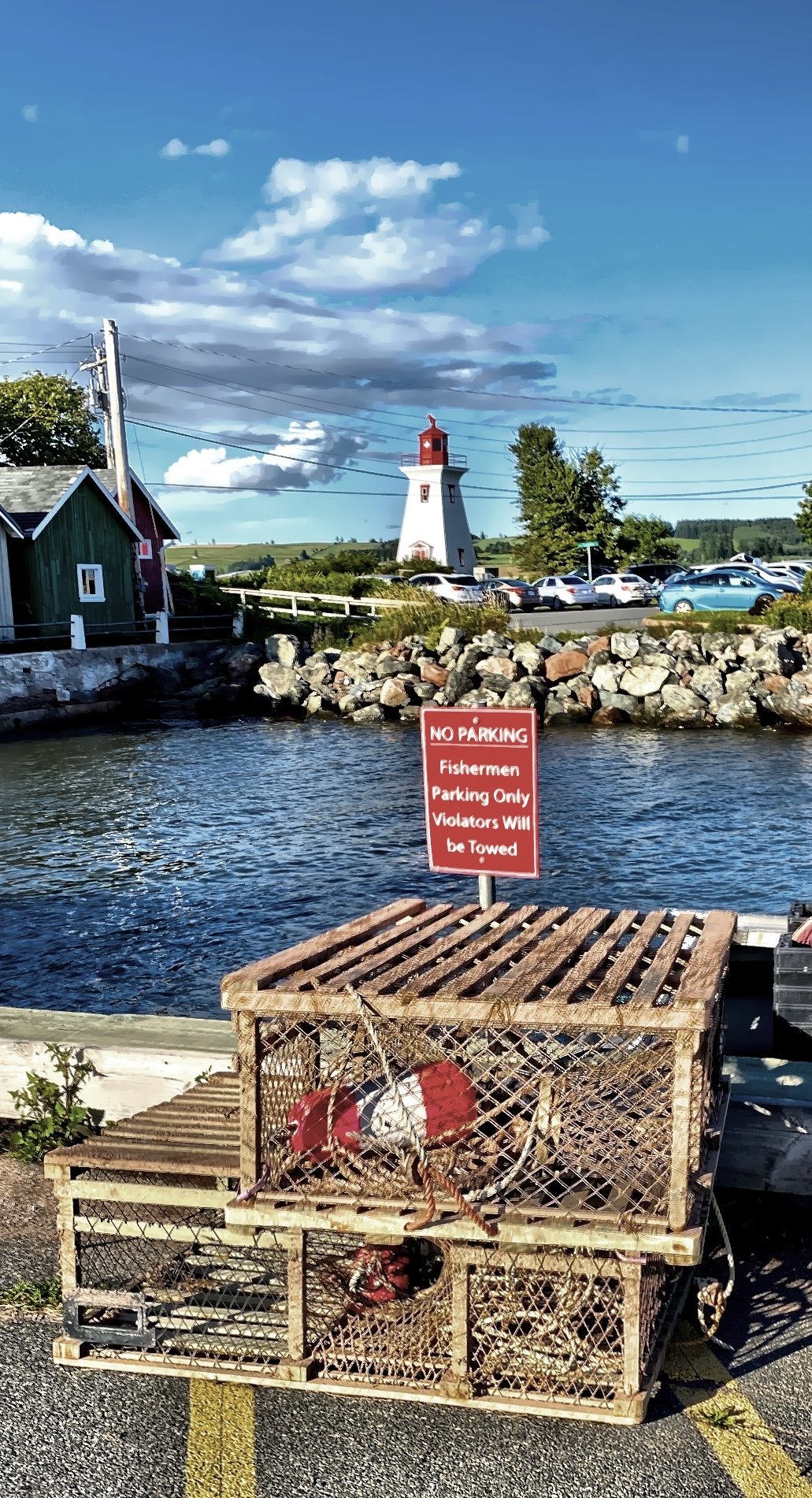  The lighthouse and lobster traps 