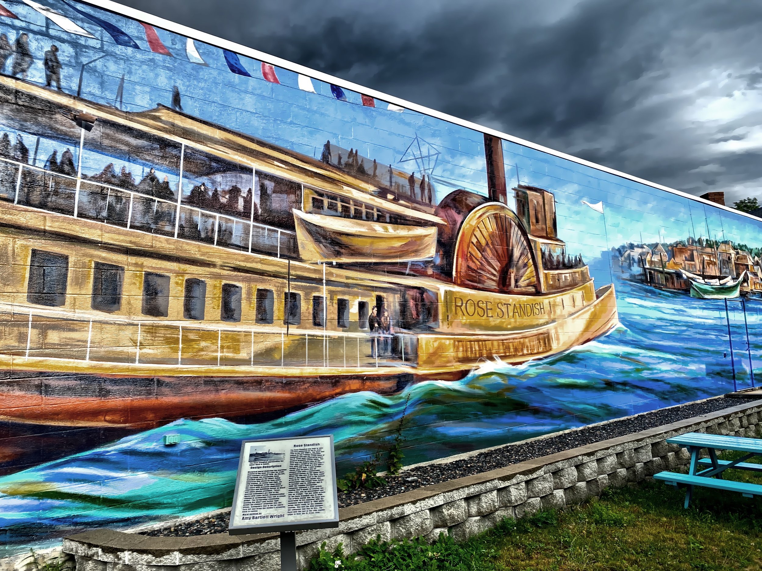  A mural along Main Street in Calais 