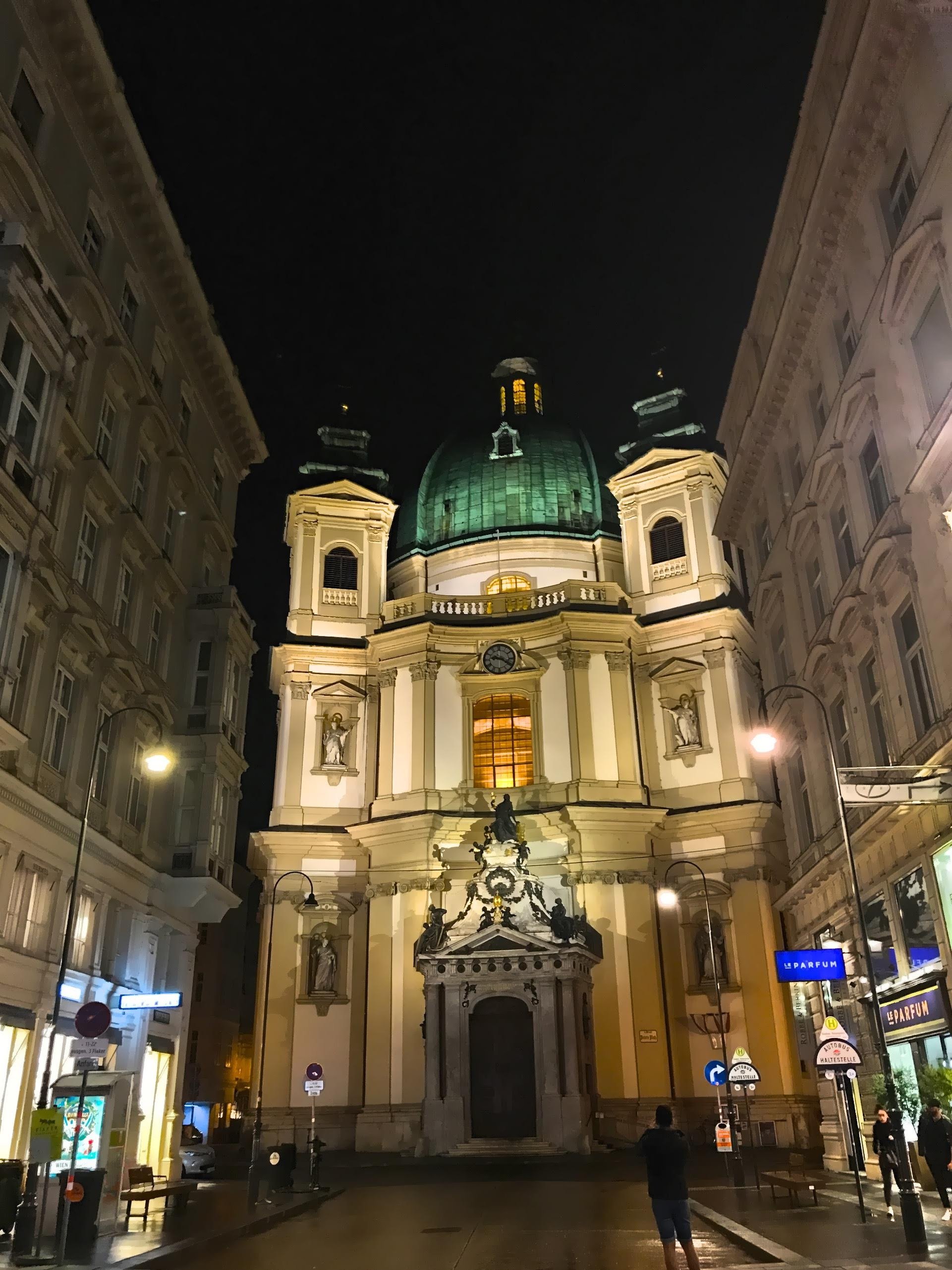  St. Peter’s Catholic Church (Peterskirche) main facade.  The church was constructed in 1733 