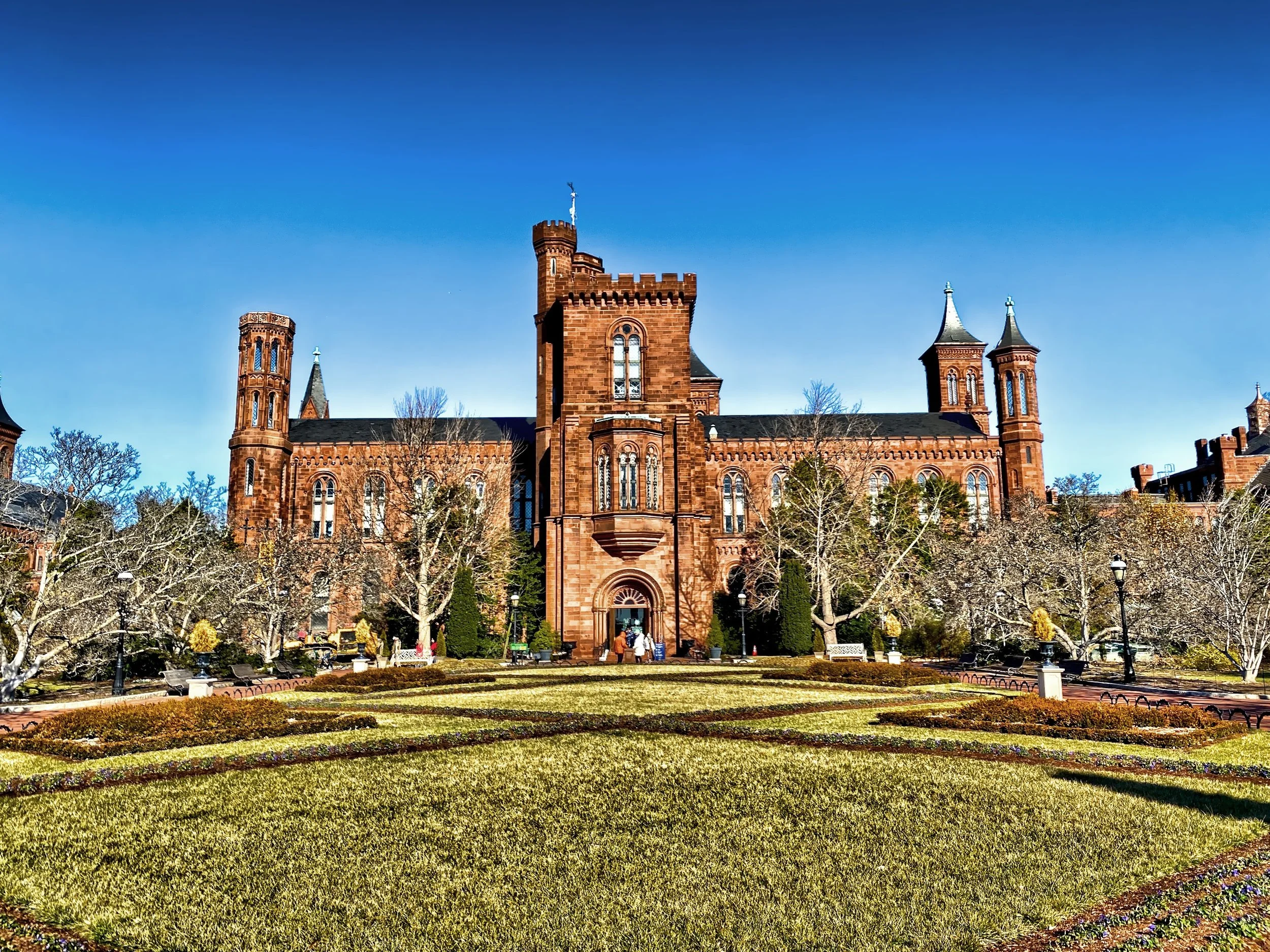  The Smithsonian Institution Castle was designed by James Renwick, completed in 1855, and is now the home of the Smithsonian Visitors Center.   