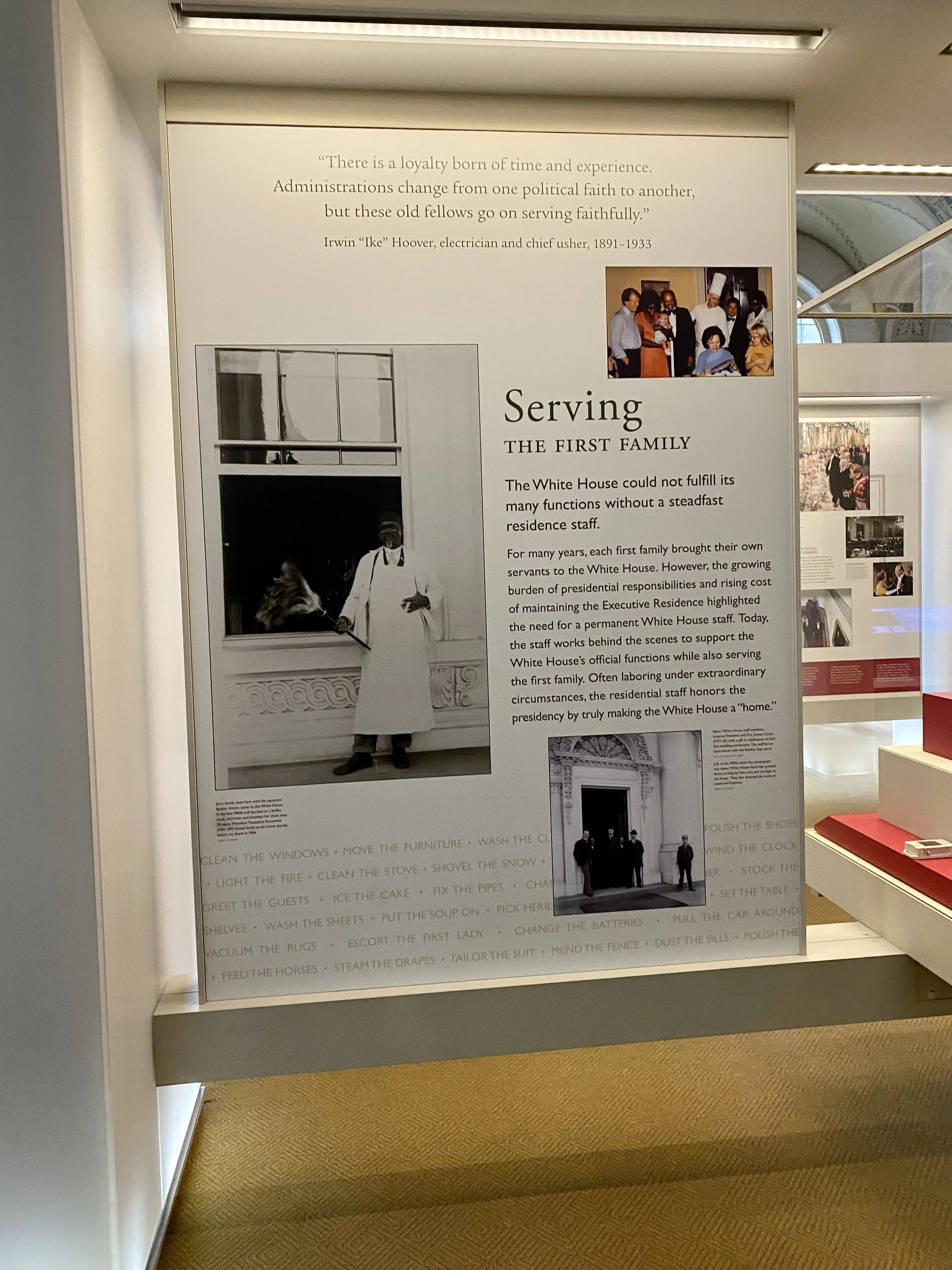  An exhibit in the White House Visitors Center 