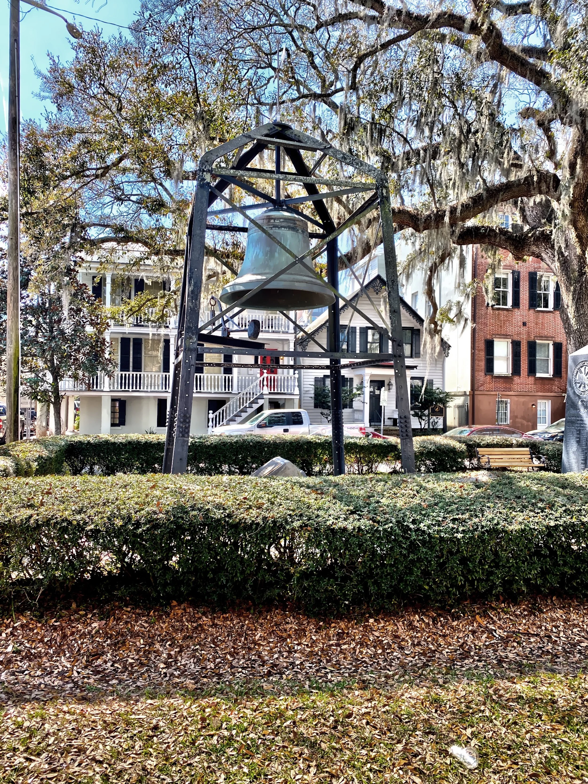  Big Duke Alarm Bell, constructed in 1872, close to the Savannah Fire Department served as the city’s fire alarm bell.  