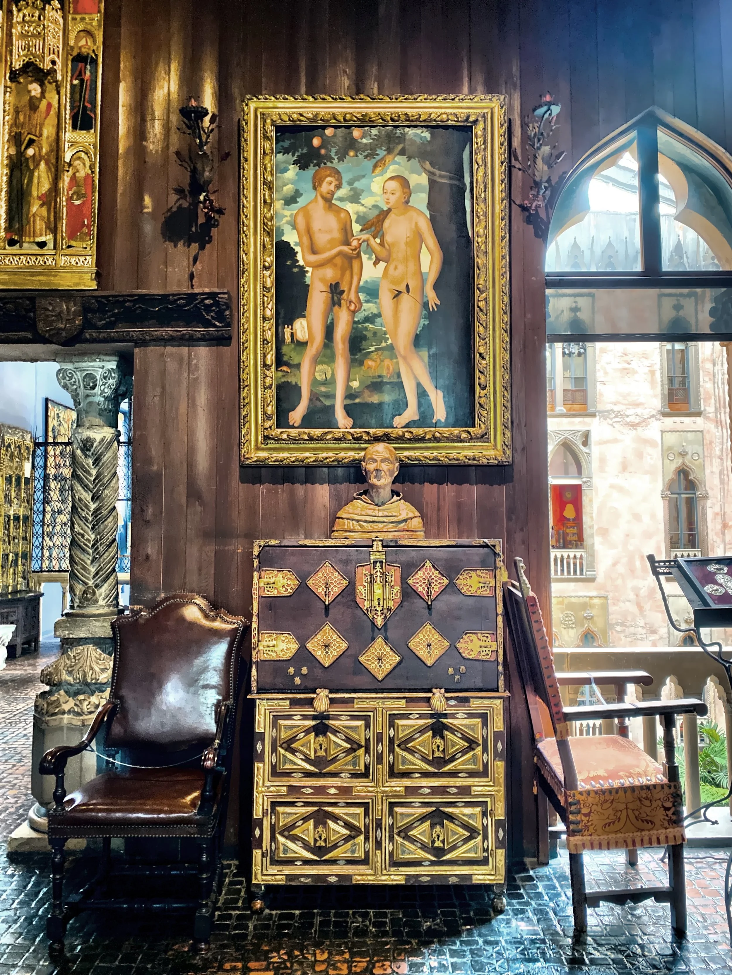  The 16th century Adam and Eve by Lucas Cranach hangs in The Gothic Room 