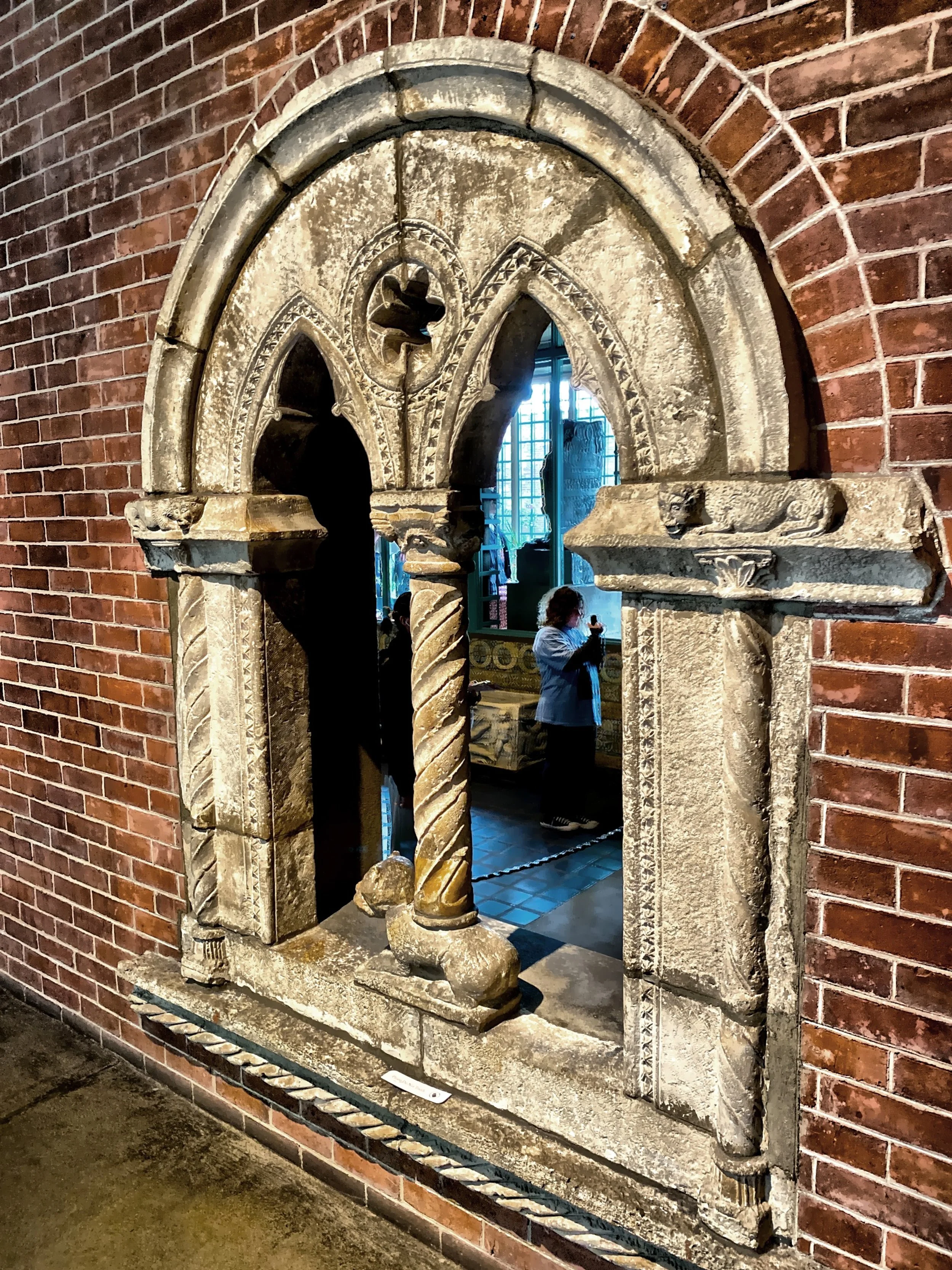  Her art collecting also include architectural items incorporated into the building itself. 