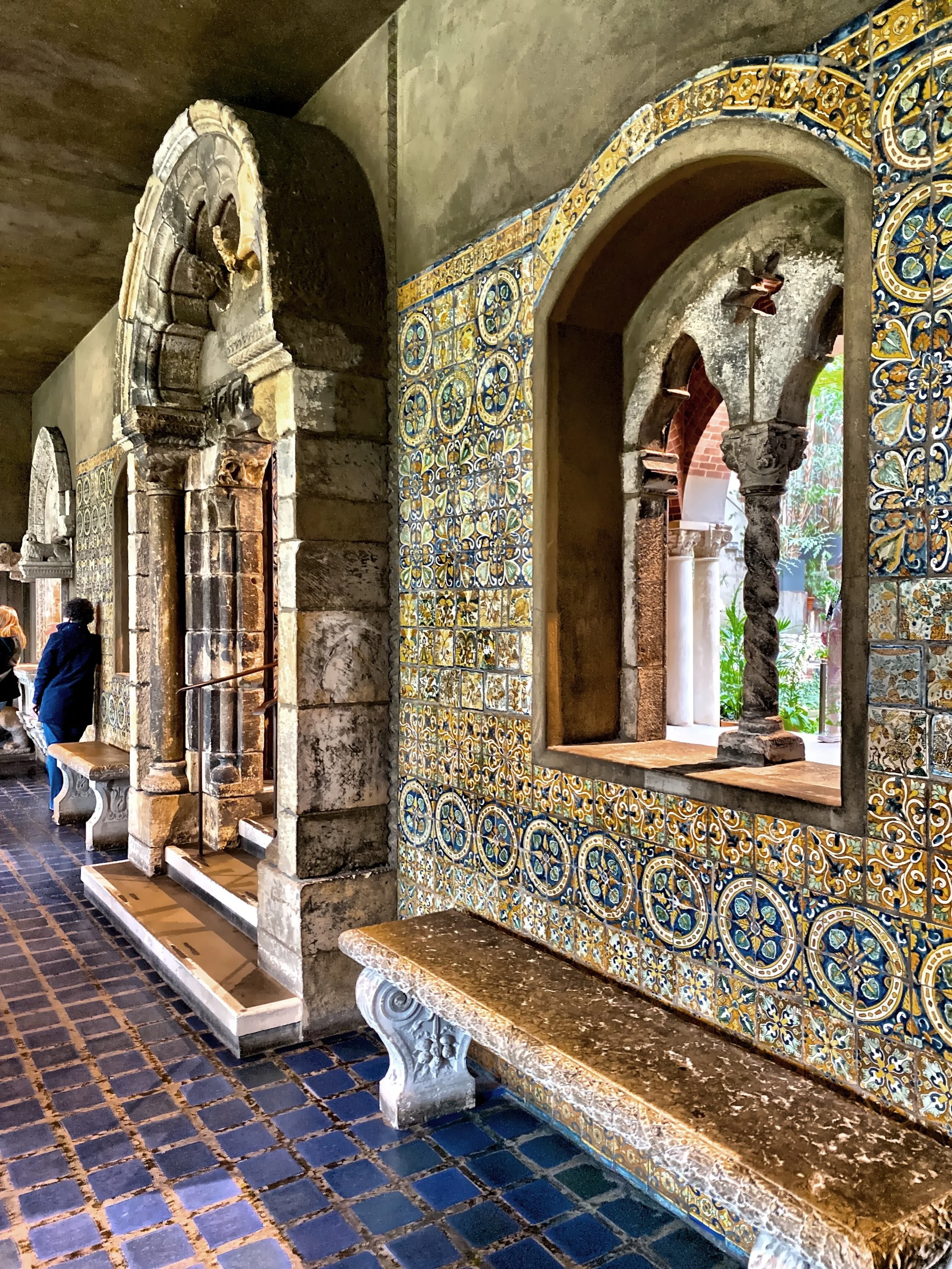  The colorful tiles in the Spanish Cloister 
