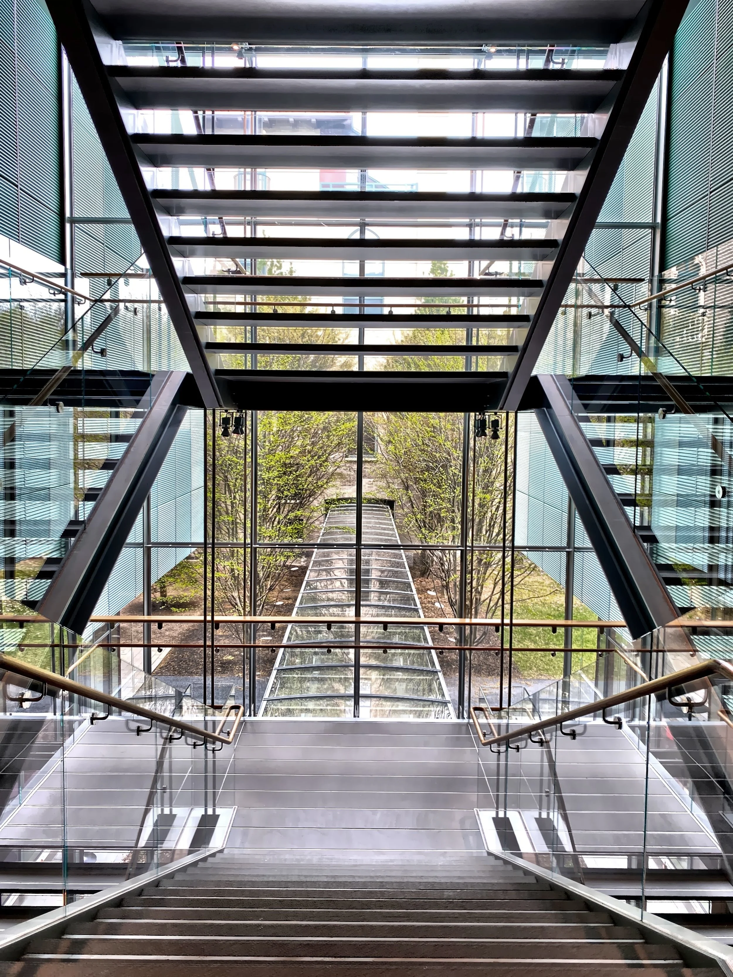  The glass staircase in the New Wing 