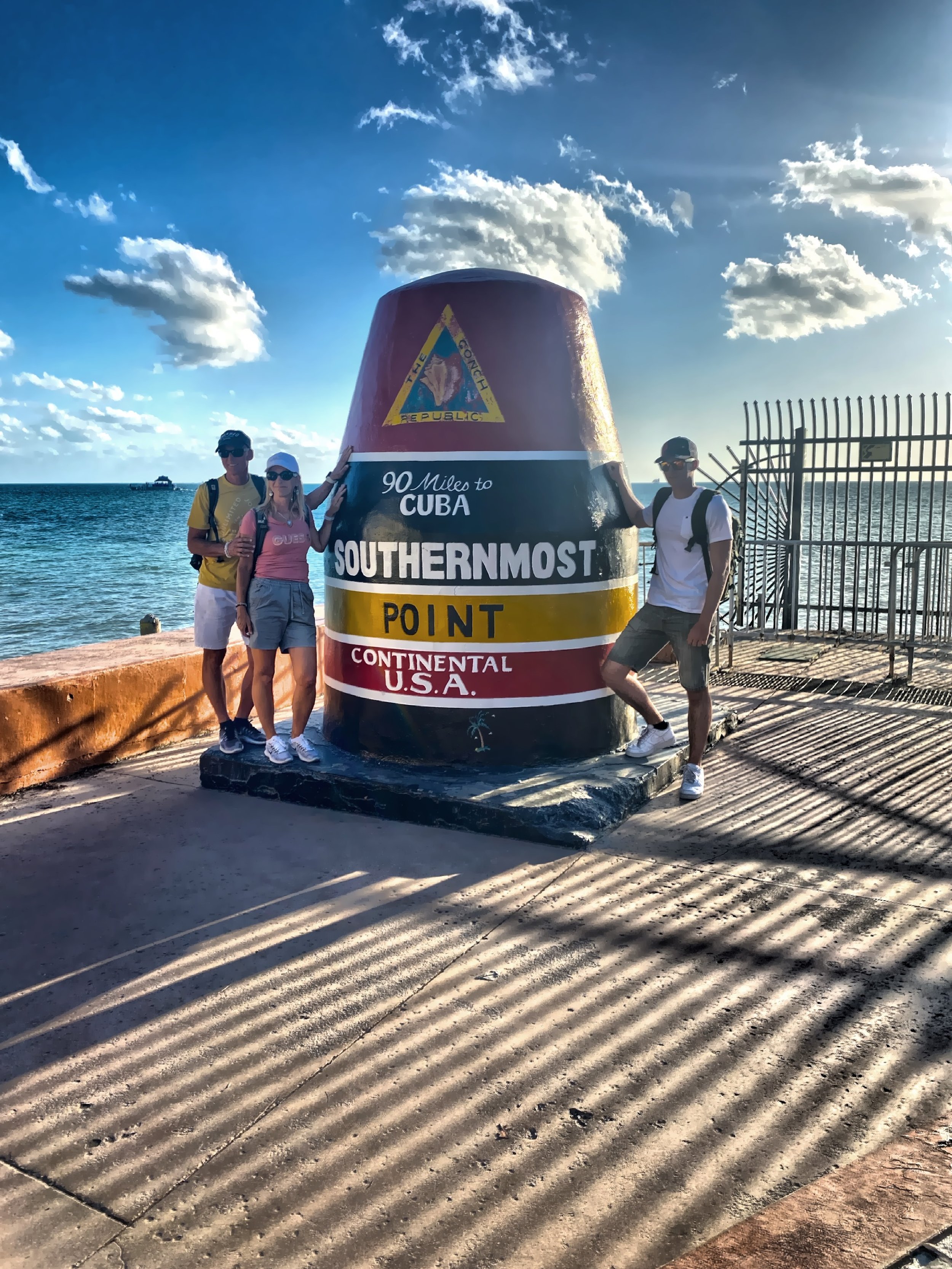  This concrete buoy marks the southernmost point of the USA. 