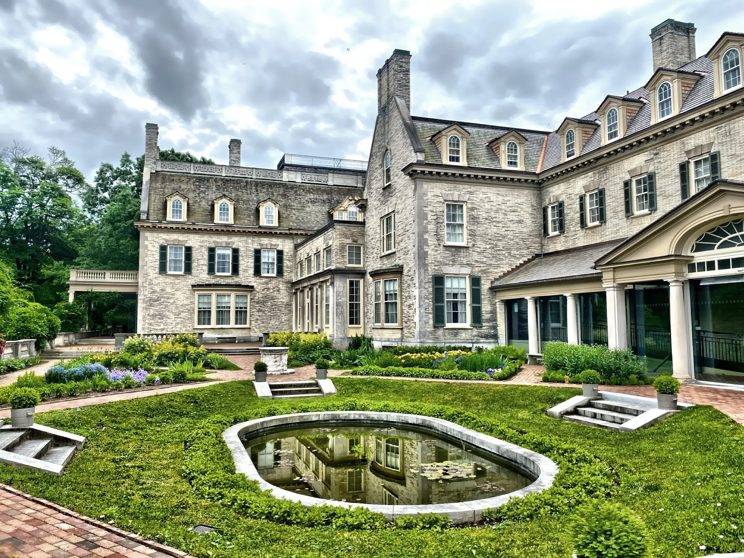  Looking at the house from the formal gardens. 