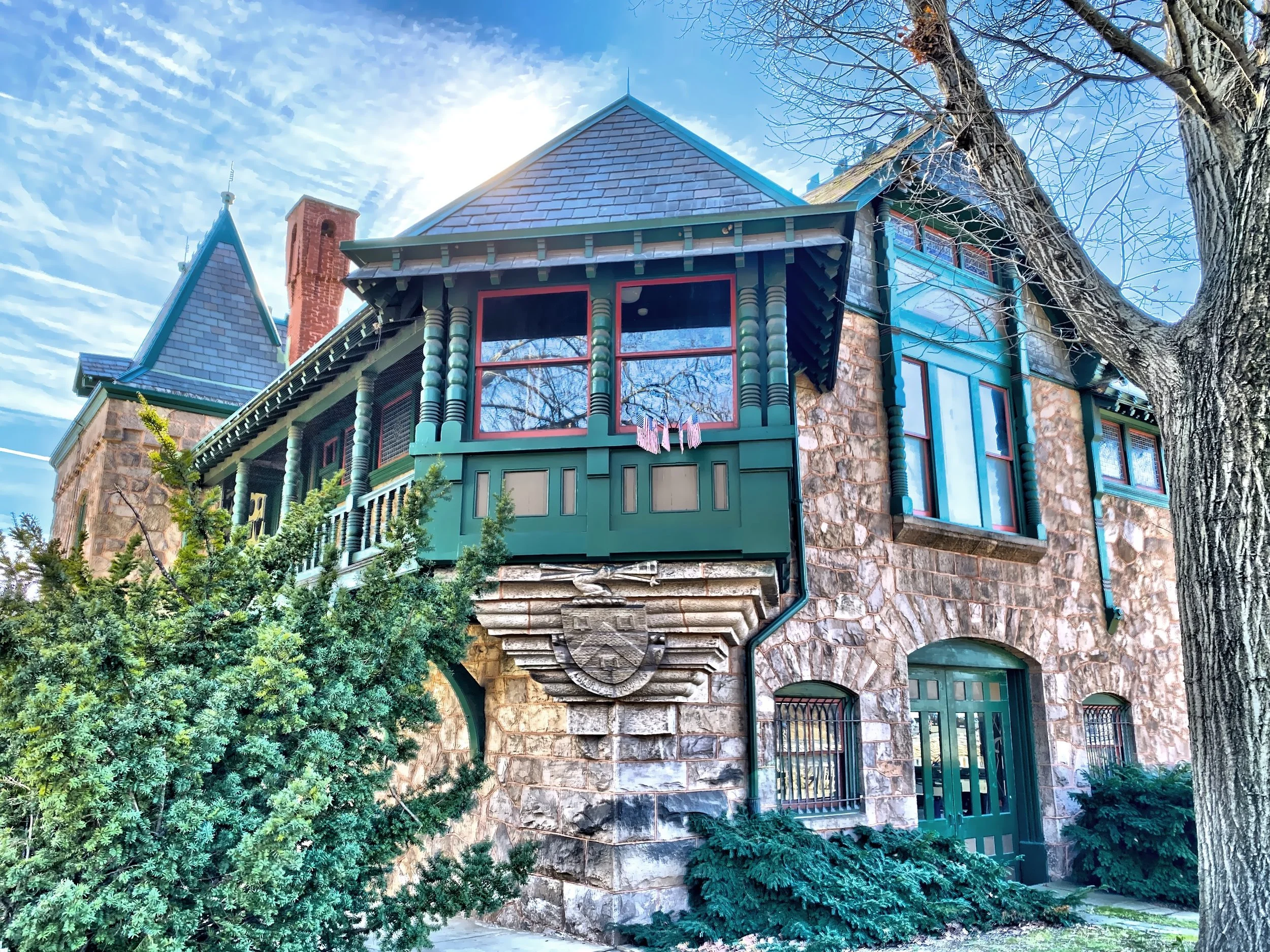  This the home of the Undine Barge Club on Boathouse row.   The club was founded in 1856. 