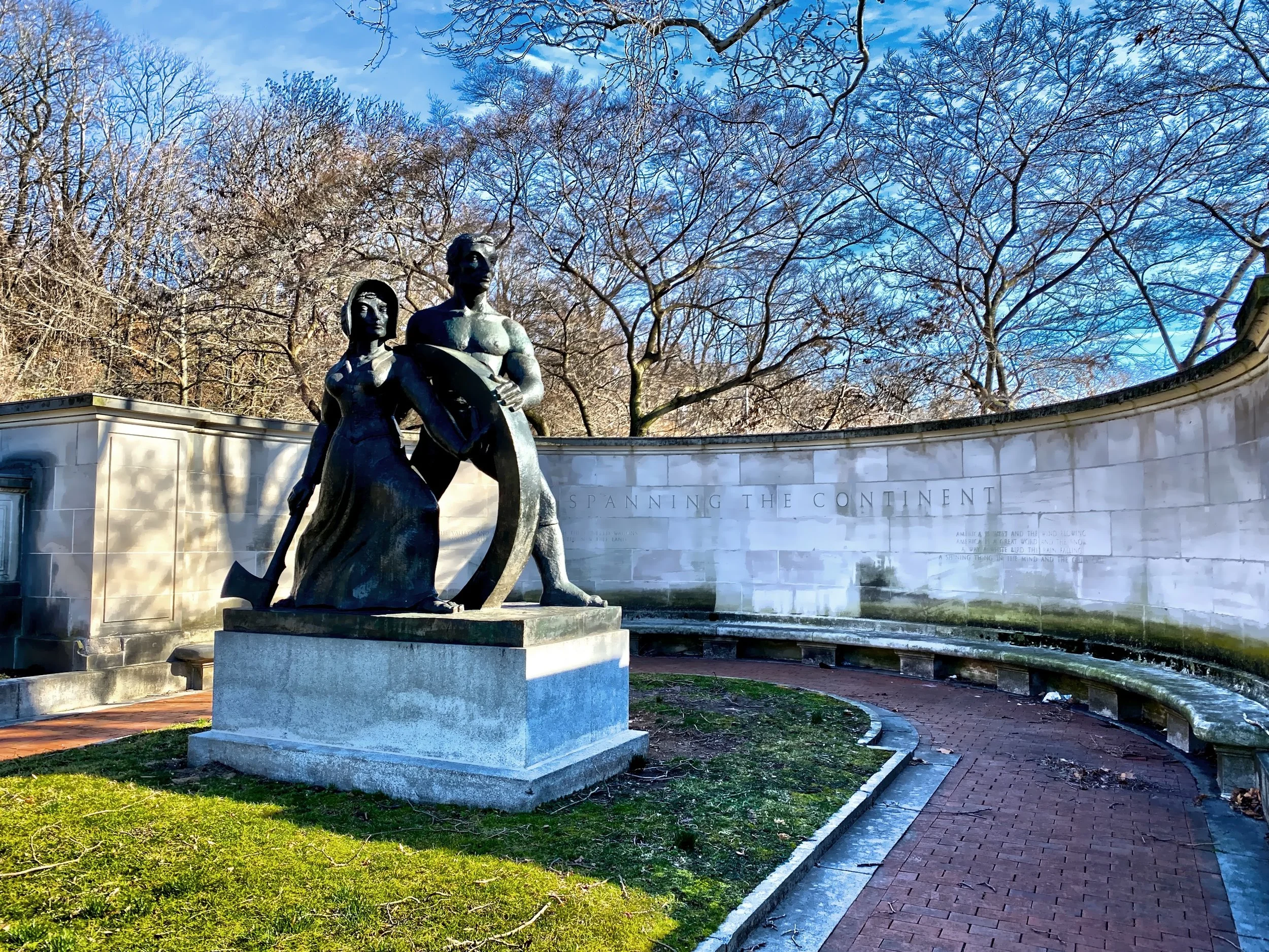  "Spanning the Continent" by Robert Laurent (1937) on the Central Terrace. 