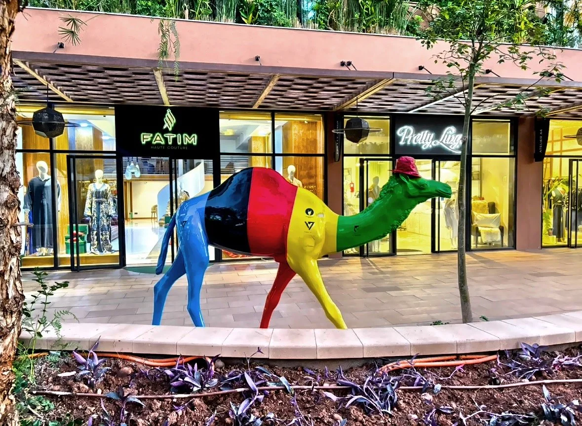  A colorful camel sculpture at M Avenue. 