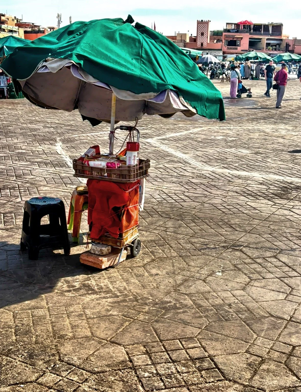  A vendor selling cigarette in the Medina of Marrakesh. 