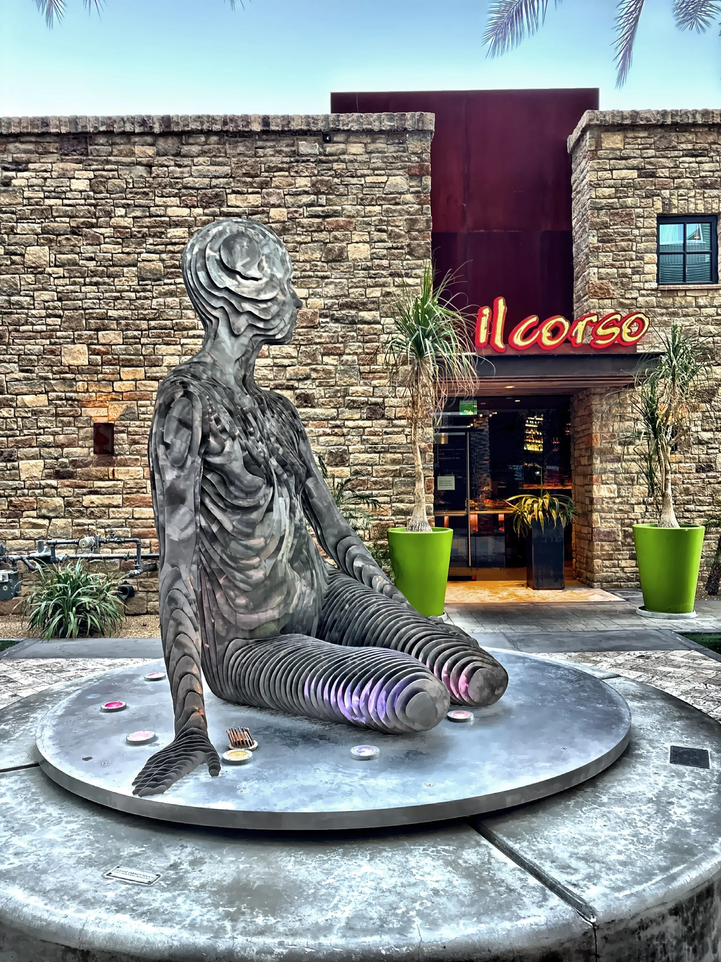  Outdoor near the entrance to the Rowan Hotel is this sculpture called ‘Leah’ by Julian Voss-Andreae. 