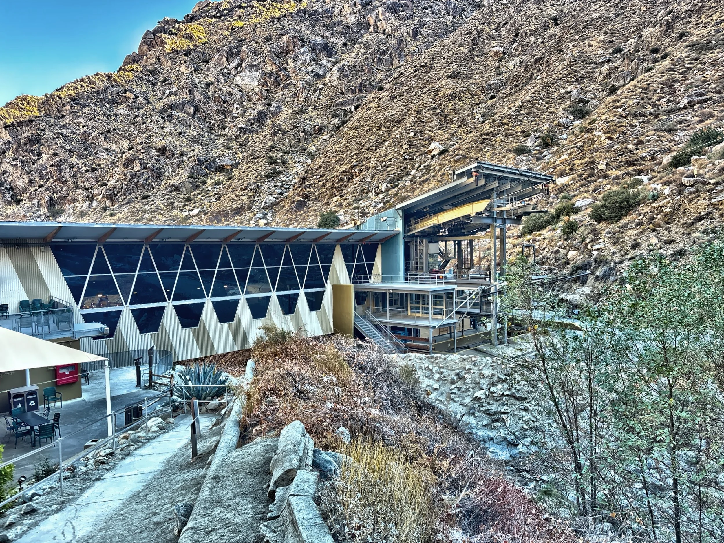  The Palm Springs Aerial Tramway building was designed by Albert Frey and Robson C. Chambers and completed in 1963. 