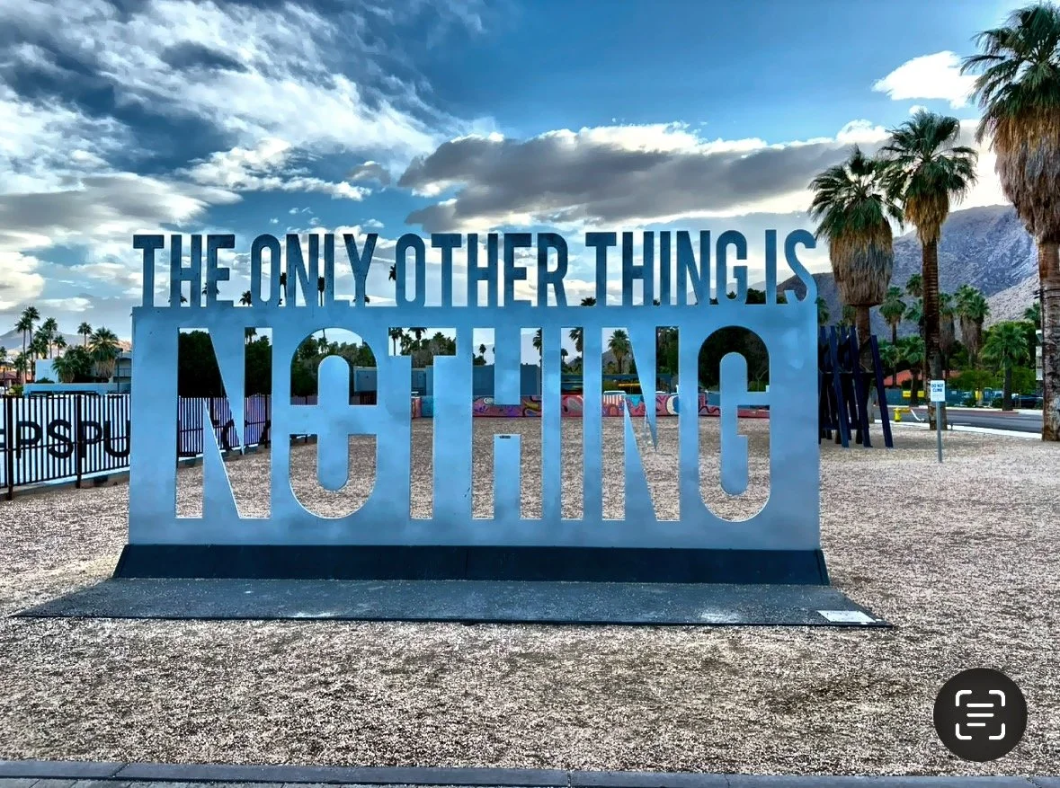  Outside the Palm Springs Art Museum. 