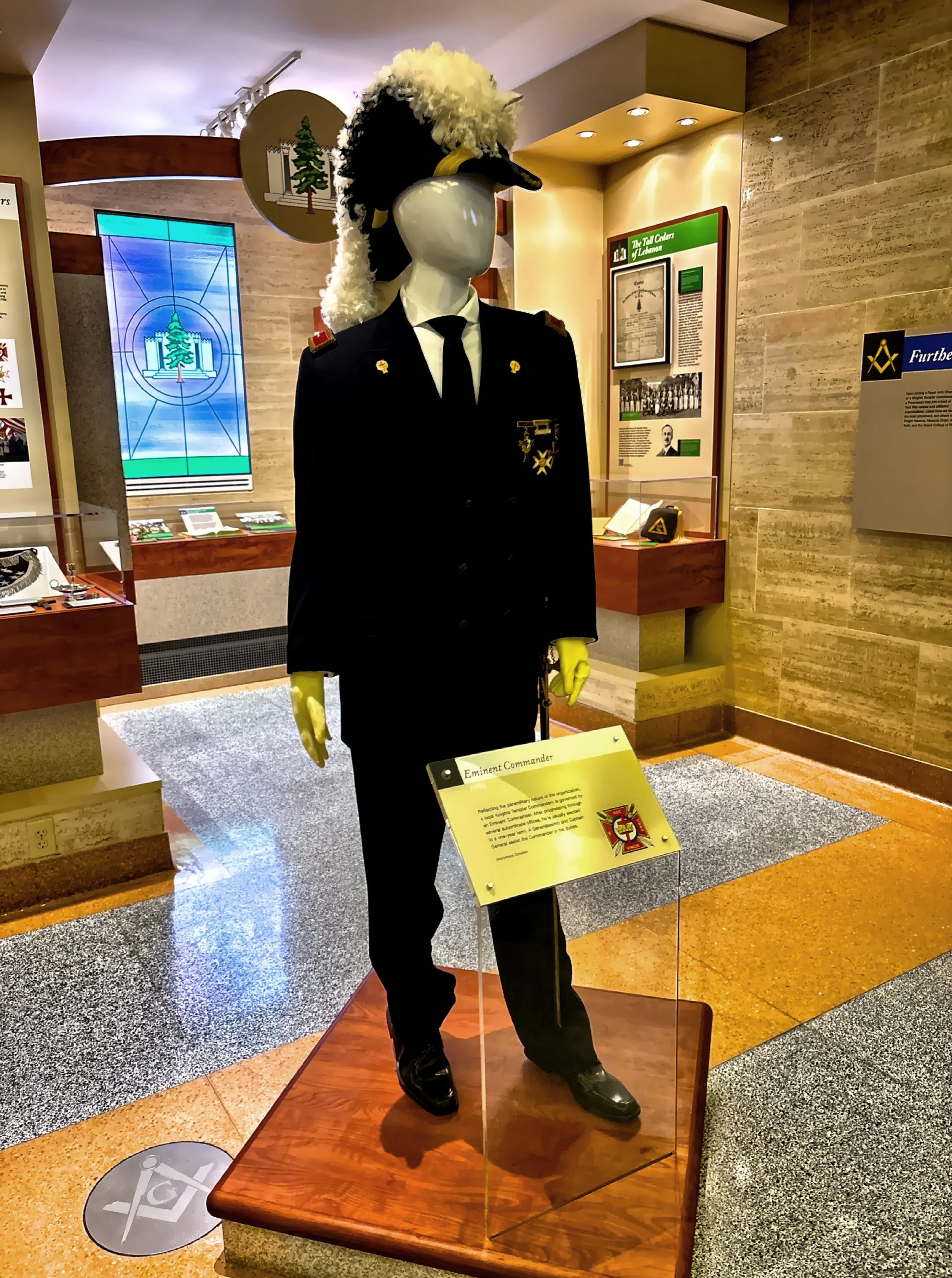  Some of the Mason attire on display. 