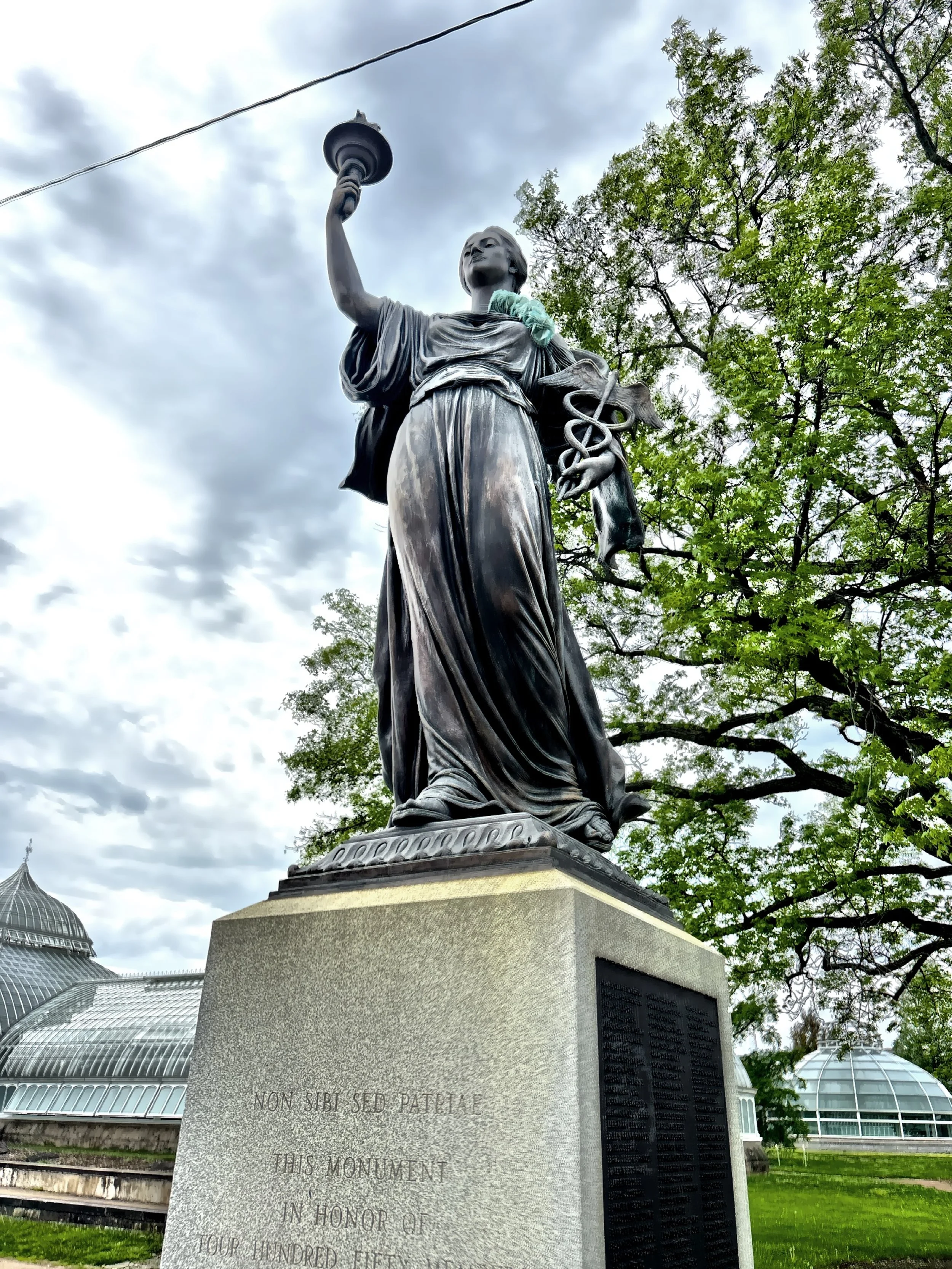 The World War I memorial of Hygeia, the Greek goddess of health, hygiene and sanitation in Schenley Park.  It was the work of sculptor Giuseppe Moretti in 1922, and dedicated to medical personnel in the war.  
