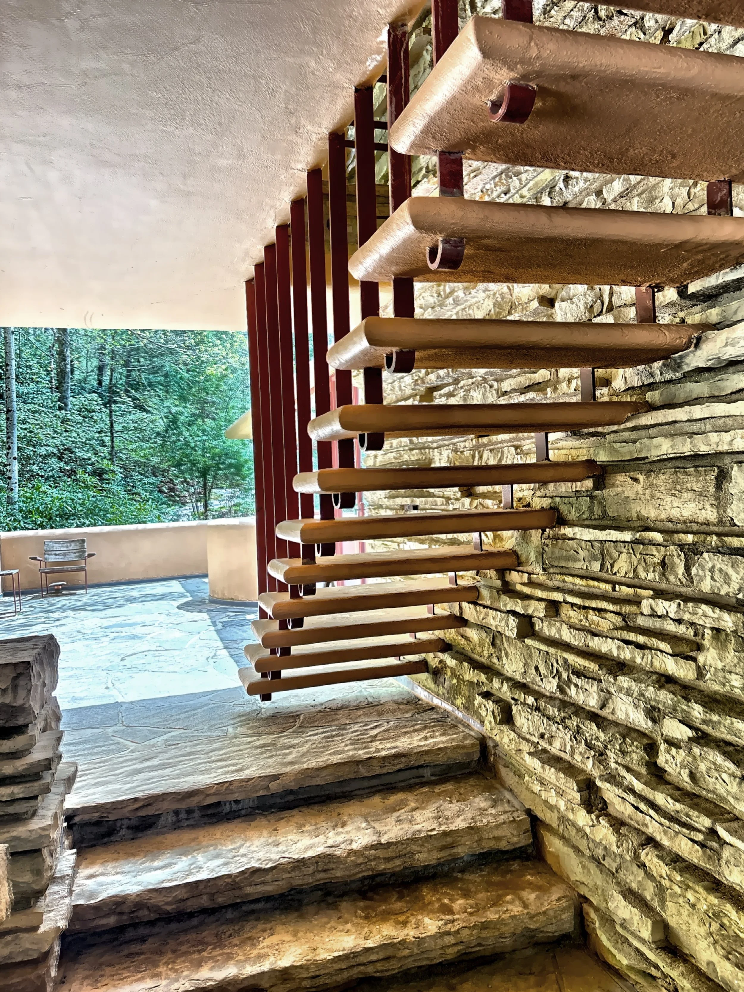  This staircase leads from the pottery to east terrace. 