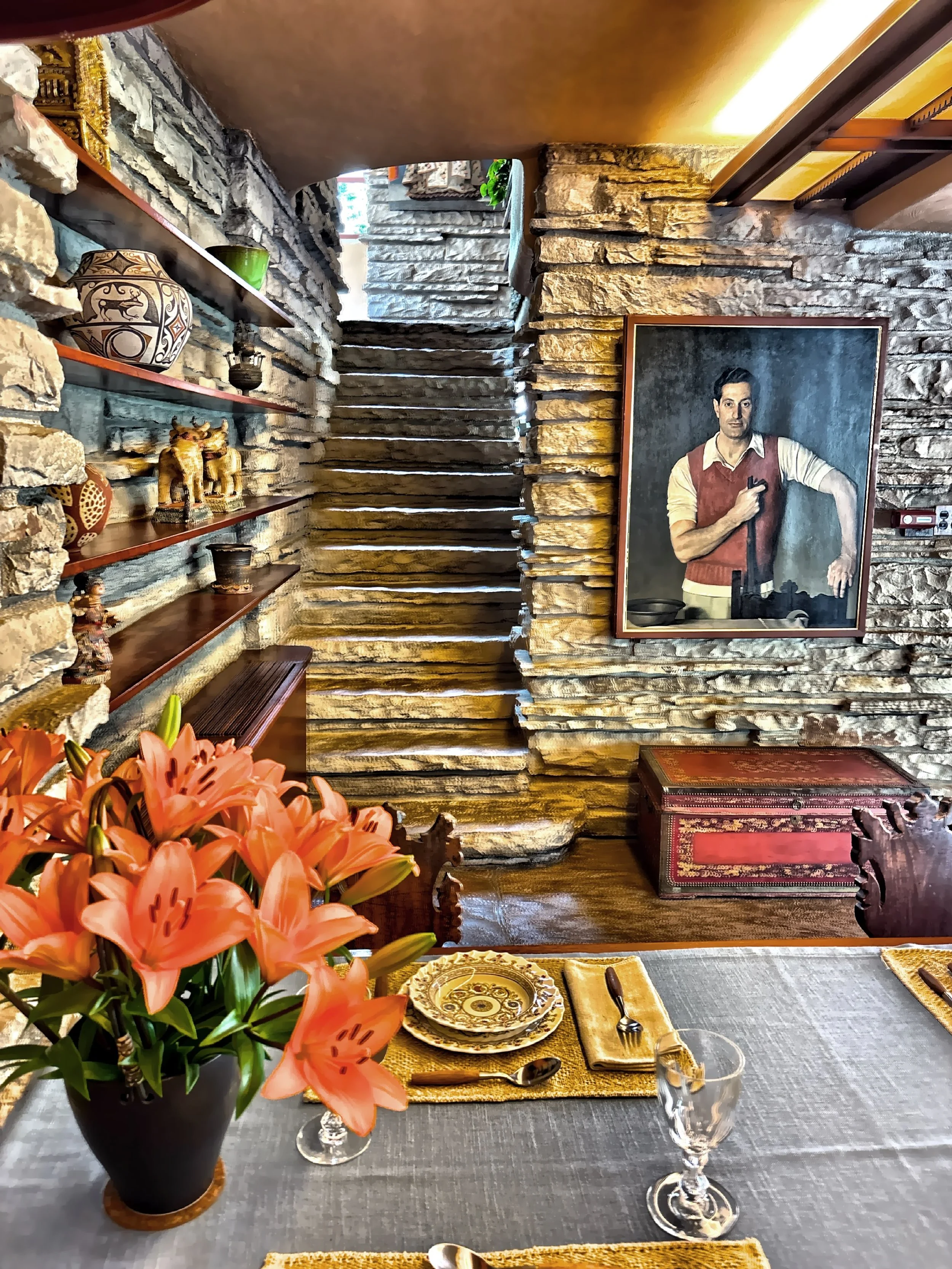  The staircase leading to the second floor.  Photography was not allowed on the upper floors. 