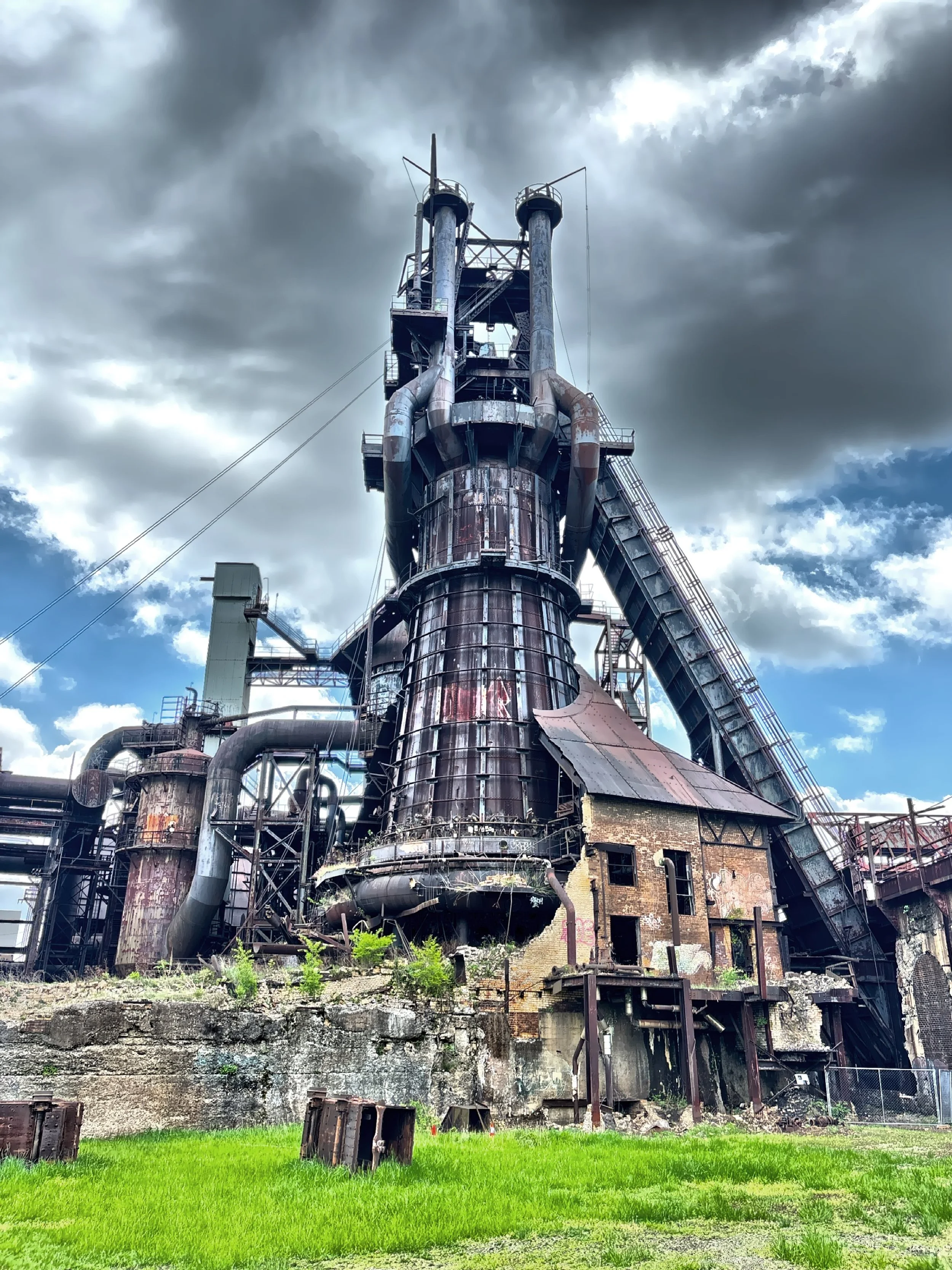  Since the collapse of the region’s big steel industry, these are the only non-operative blast furnaces in the region that remain. 
