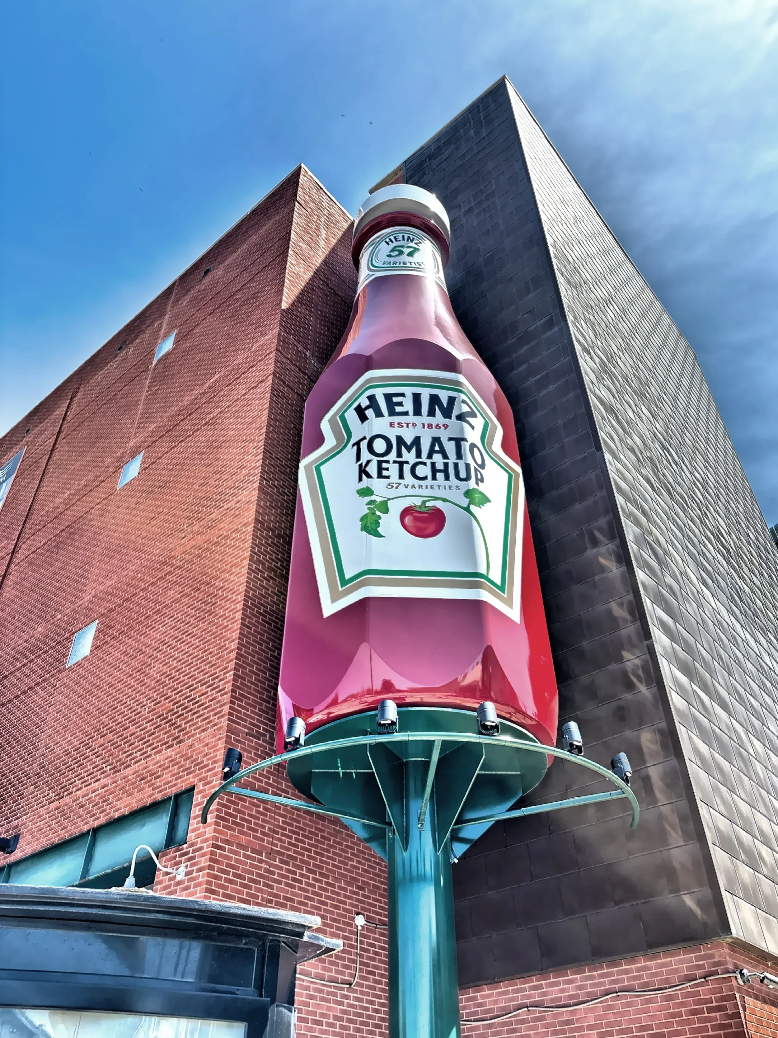  A giant Heinz ketchup bottle located outside the History Center. 