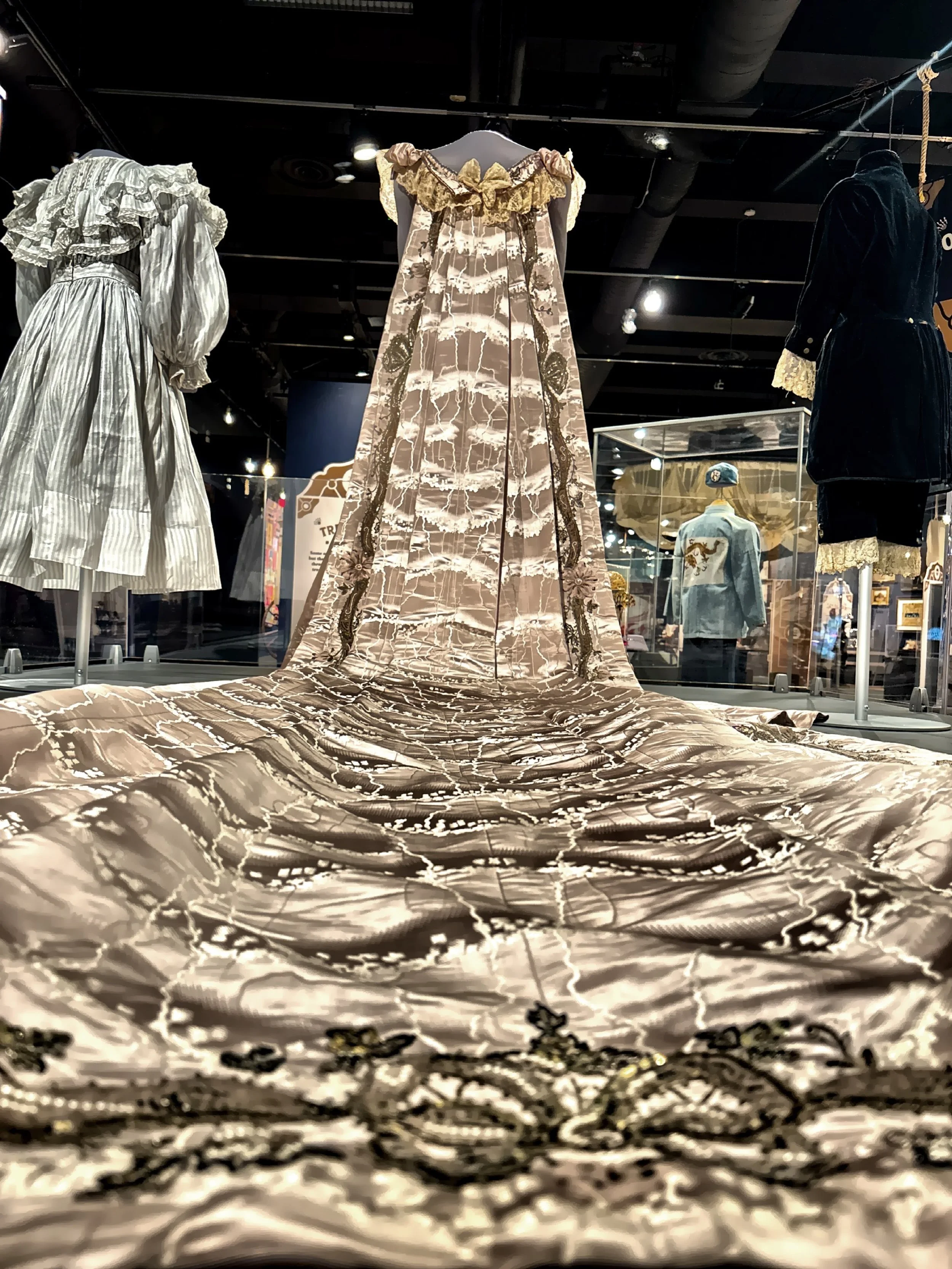  A presentation gown made by Stern &amp; Co was worn by Sarah Kerr Cole, 1898. 